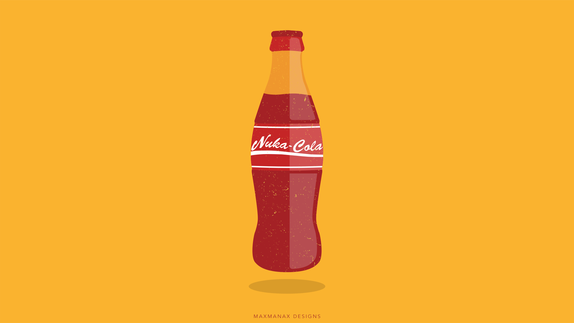 Bottiglia Nuka-Cola sfondo giallo, 1920x1080 Full HD, Laptop