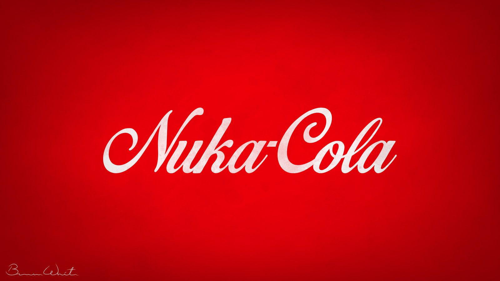 Logo Nuka-Cola sfondo rosso, Fallout, 1600x900 900p, PC