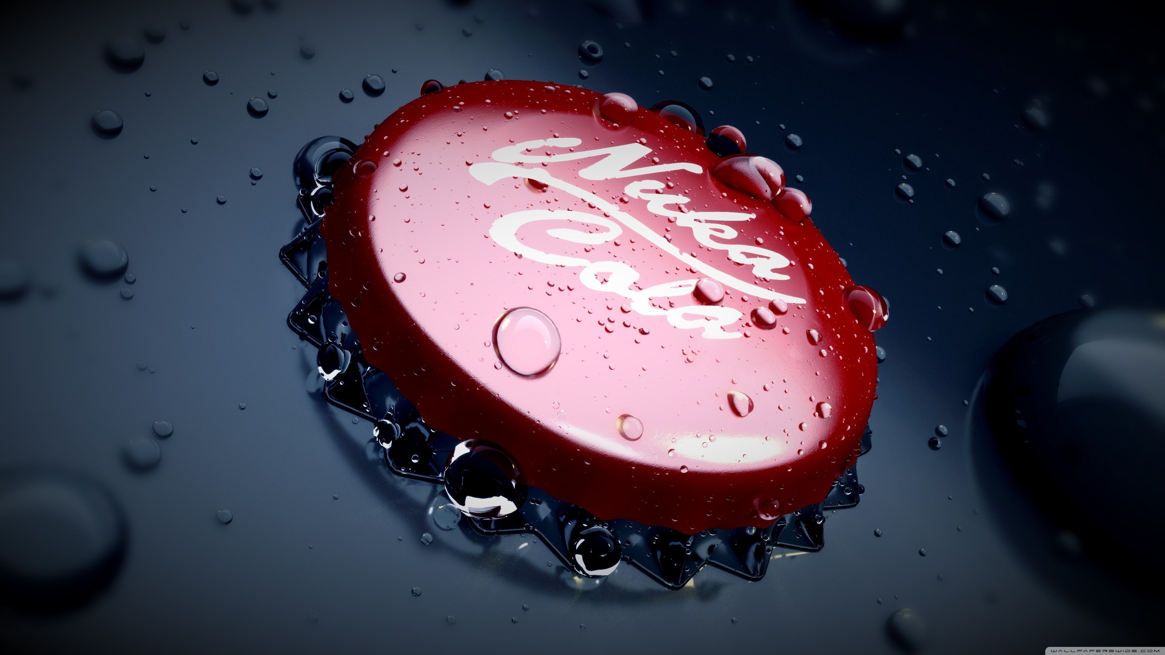 Tappo Nuka-Cola rosso bagnato, 3840x2160 UHD, PC 4K