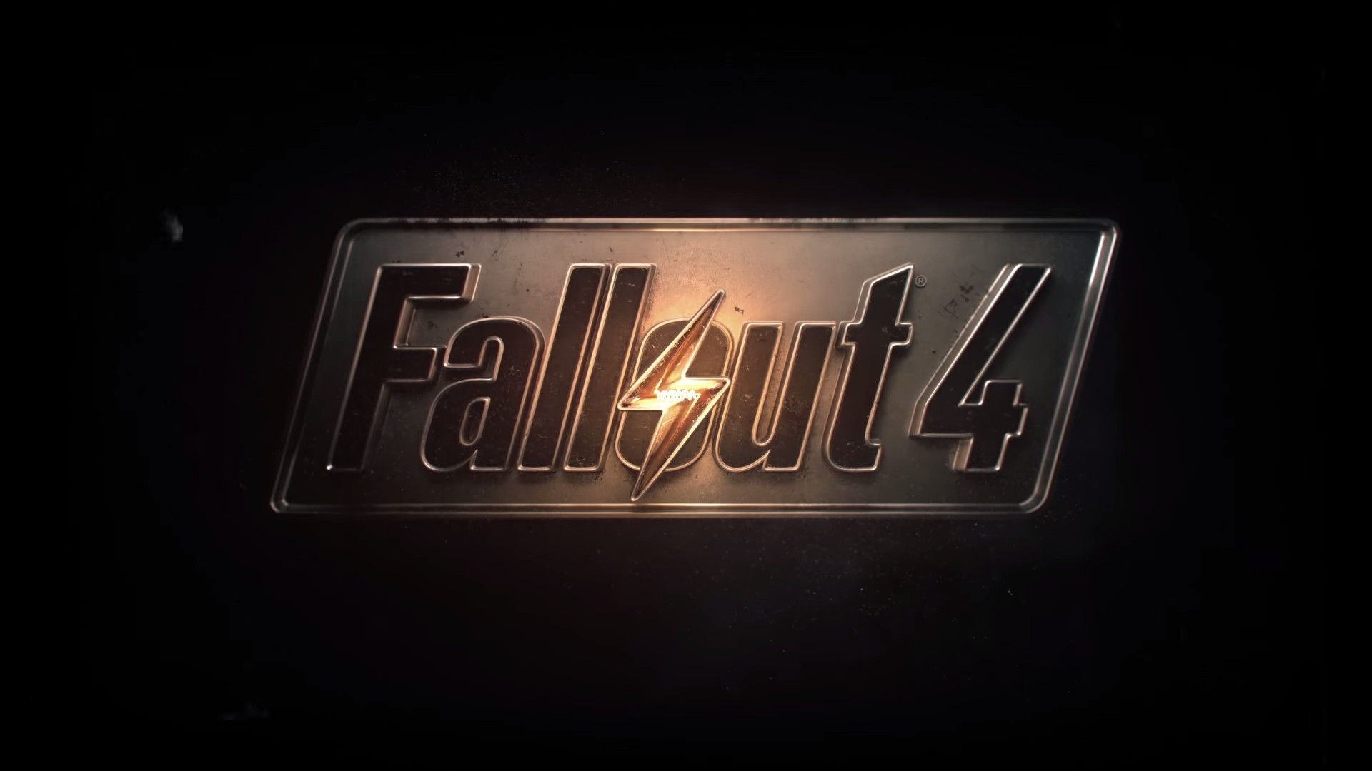 Logo Fallout 4 metallico, 3840x2160 UHD, PC 4K