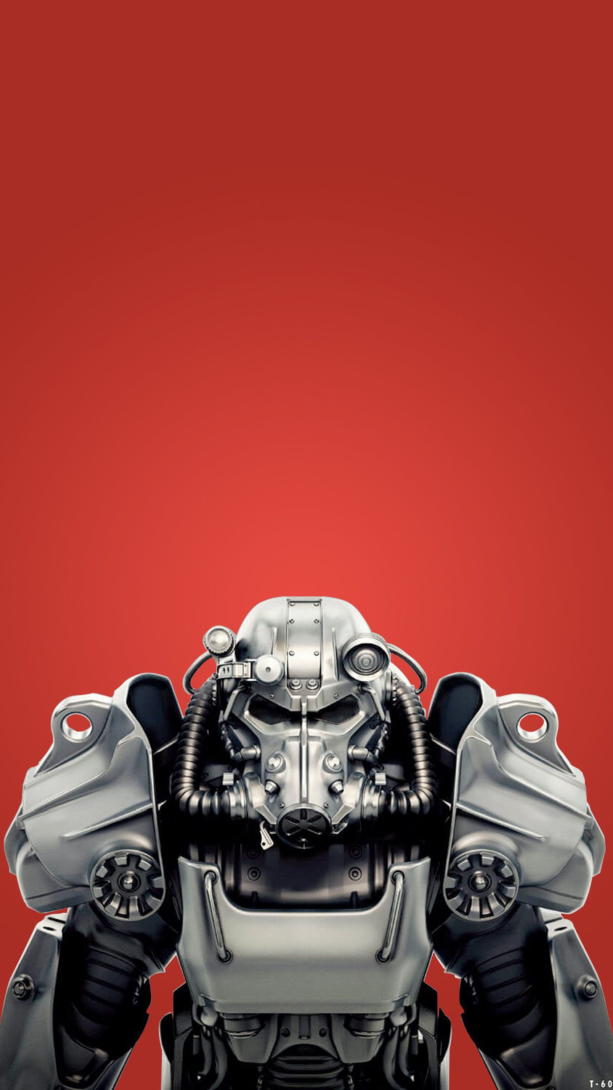 Power Armor Fallout sfondo rosso, 1242x2208 Verticale, Xiaomi