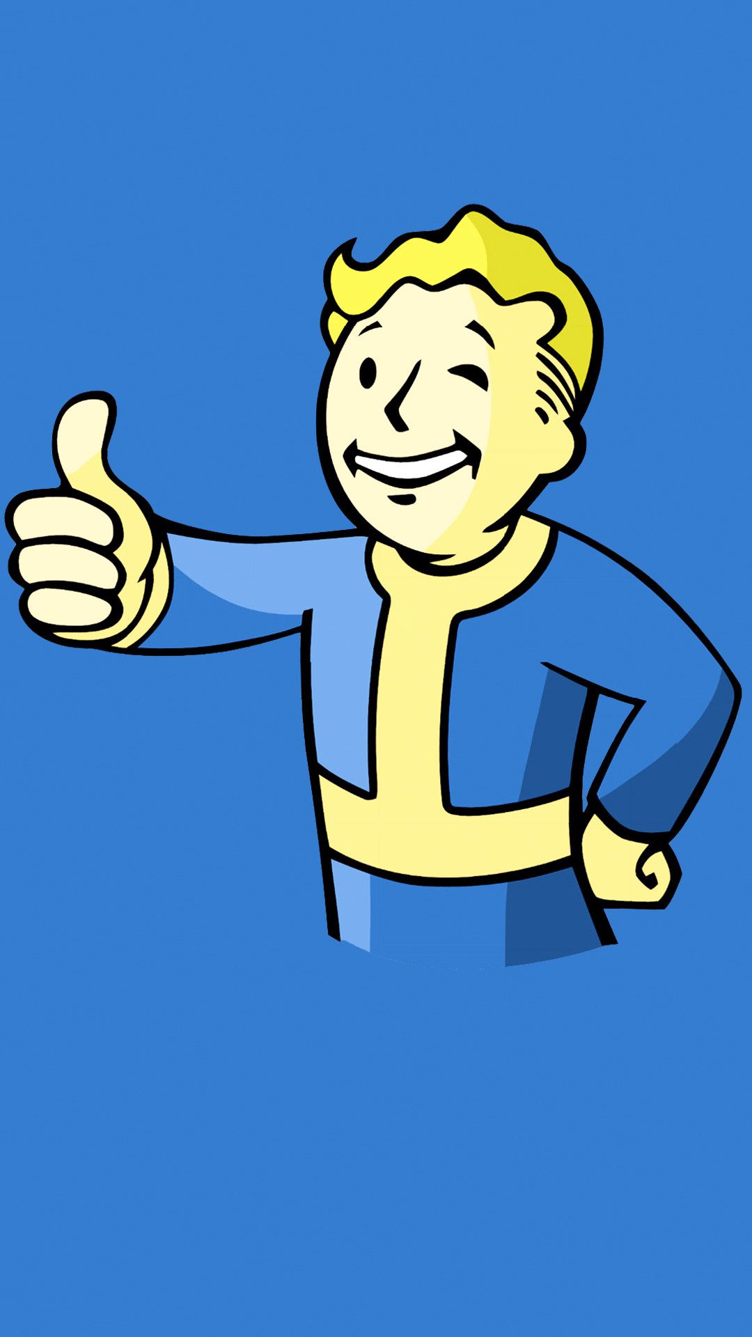Vault Boy Fallout pollice in su, post-apocalittico, 1080x1920 Full HD Verticale, Smartphone