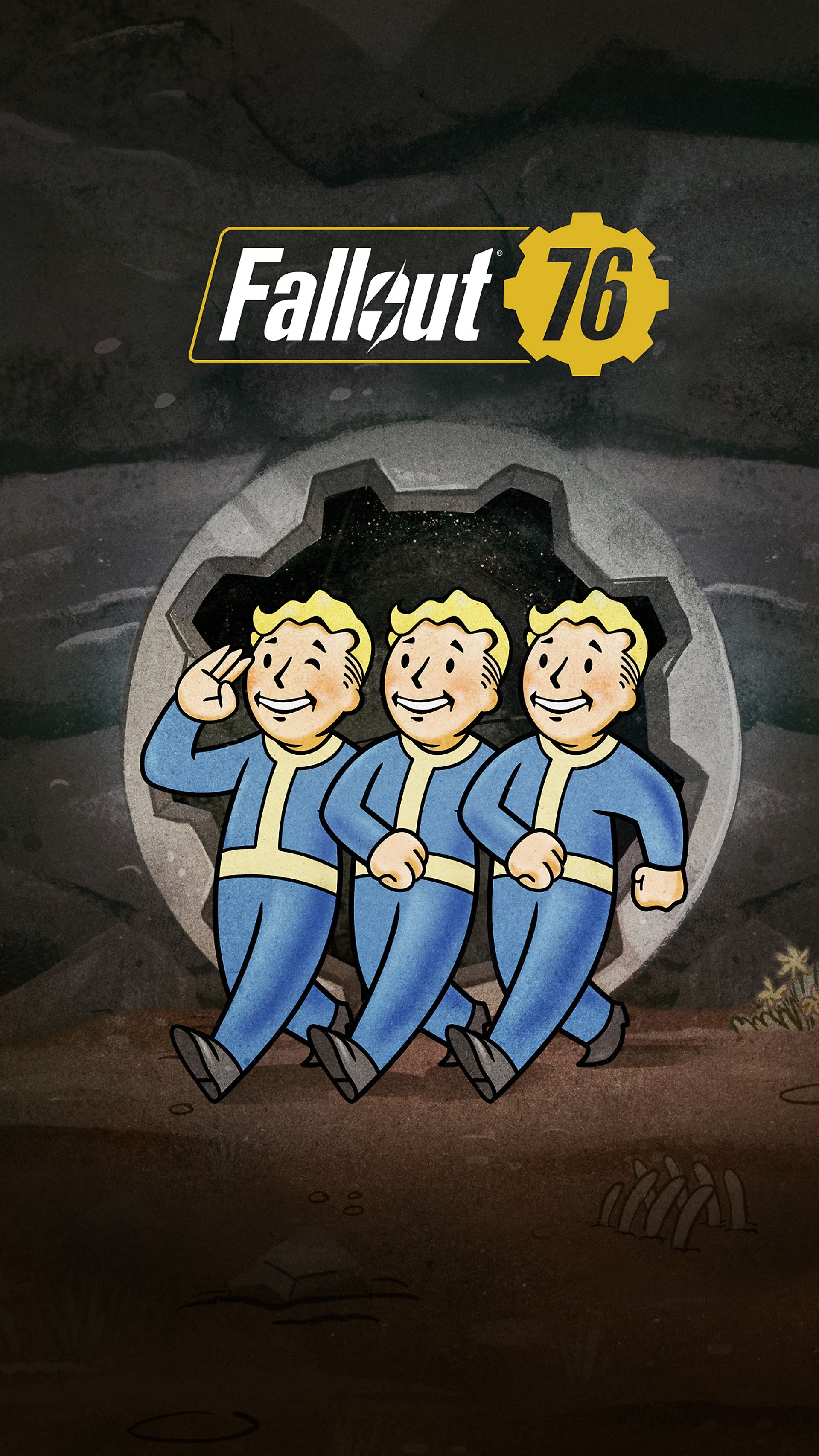 Fallout 76 Vault Boy logo, 1919x3412 Full HD Verticale, iPhone