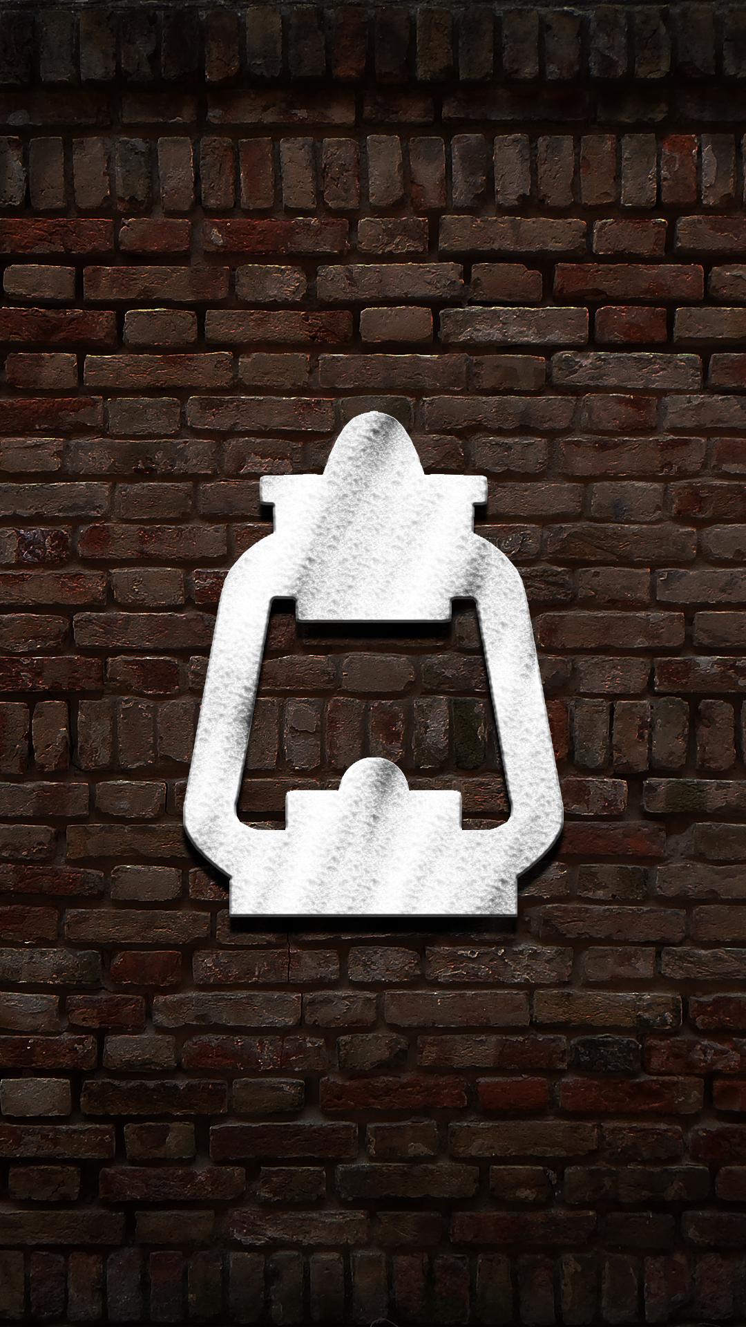 Logo lanterna Fallout mattoni, 1080x1920 Verticale, Mobile