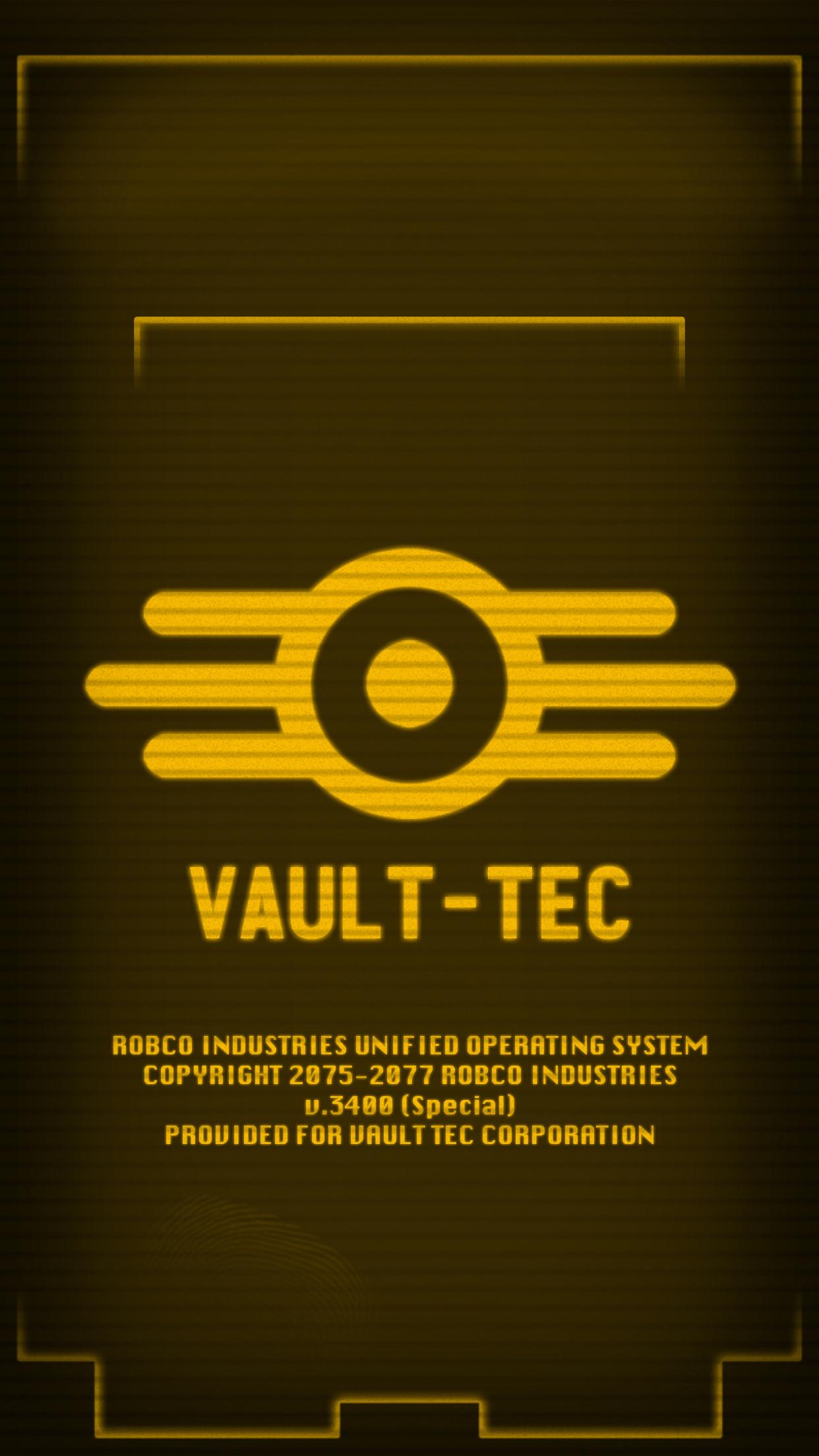Logo Vault-Tec Fallout, Vault Boy, 1242x2208 Full HD Verticale, iPhone