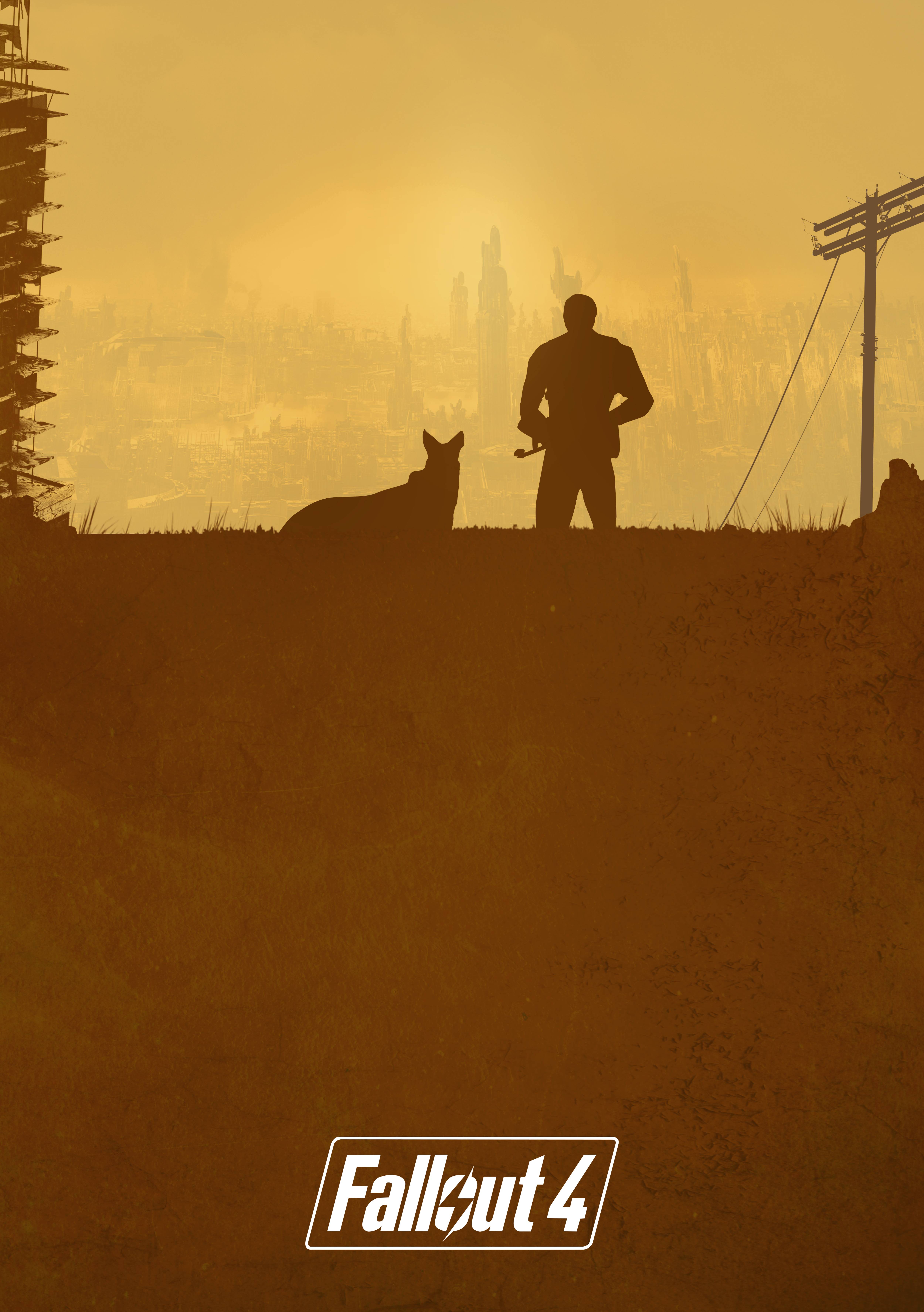 Fallout 4 silhouette tramonto, 5000x7100 Full HD Verticale, iPhone