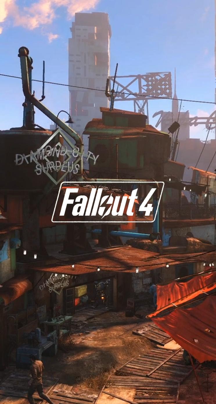Fallout 4 logo insediamento, 744x1392 Verticale, Mobile