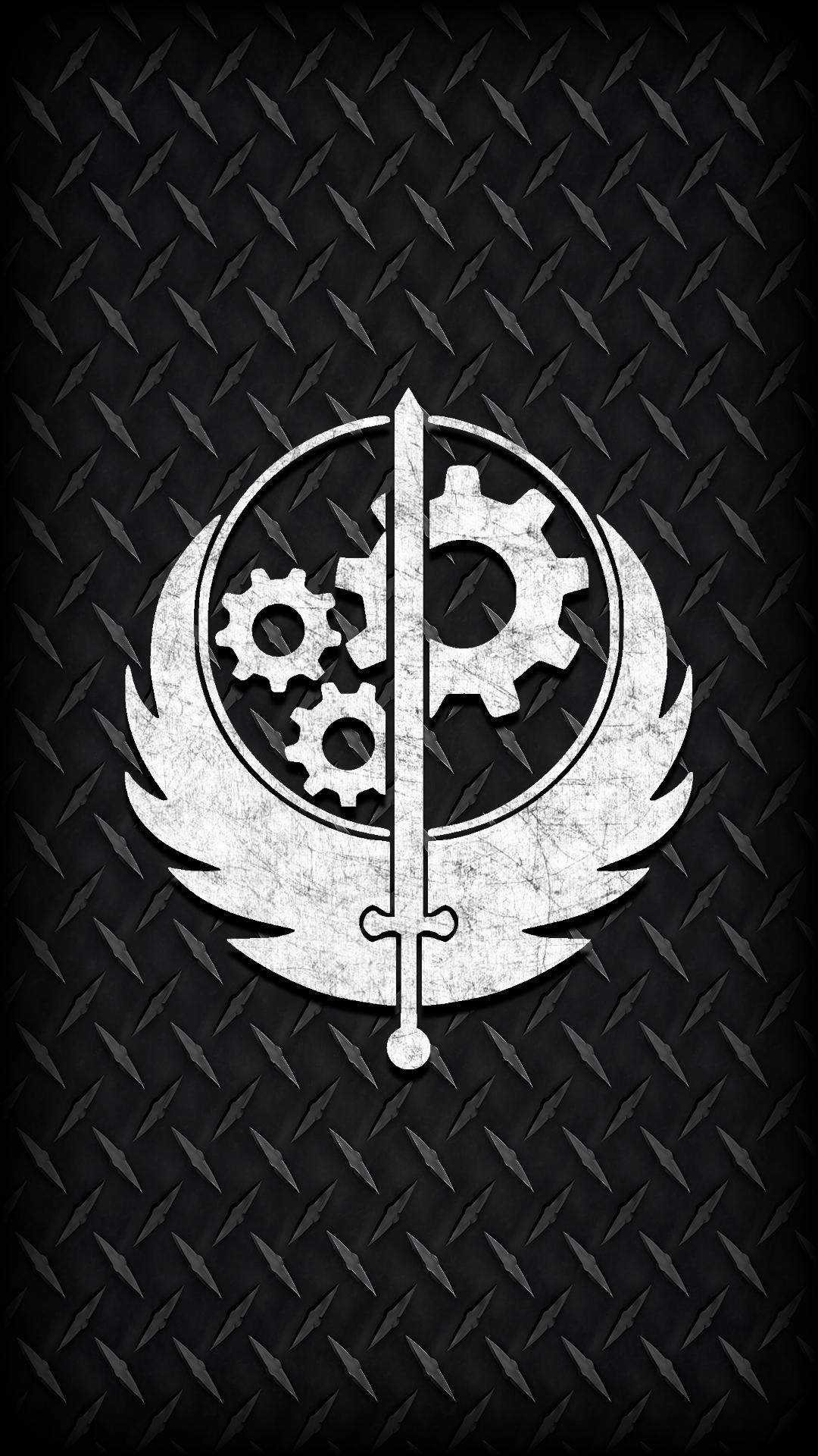 Logo Confraternita d'Acciaio Fallout, RPG, 1080x1920 Verticale, Mobile