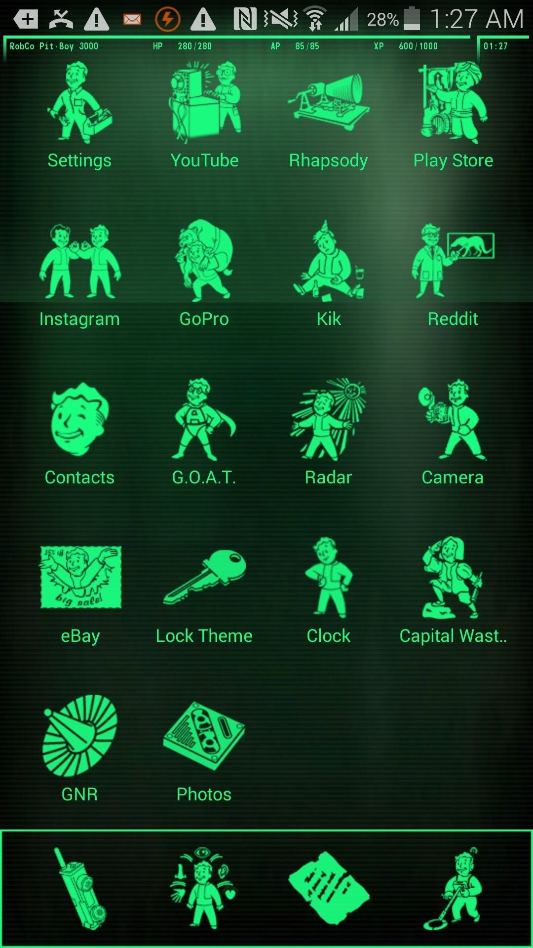 Vault Boy tema Fallout icone, 1080x1920 Full HD Verticale, Smartphone