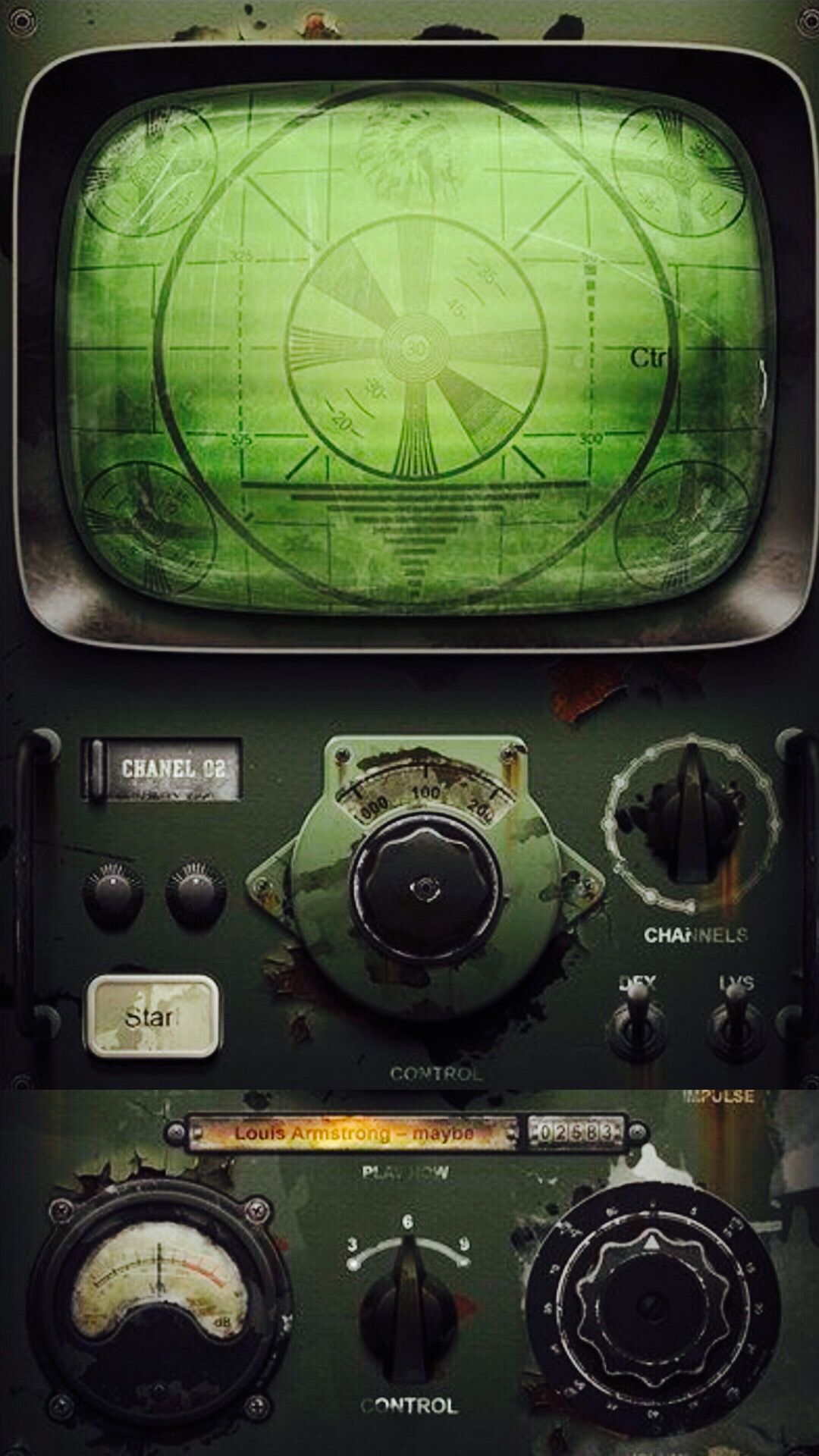 Radio Pip-Boy Fallout verde, 1080x1920 Full HD Verticale, Samsung Galaxy