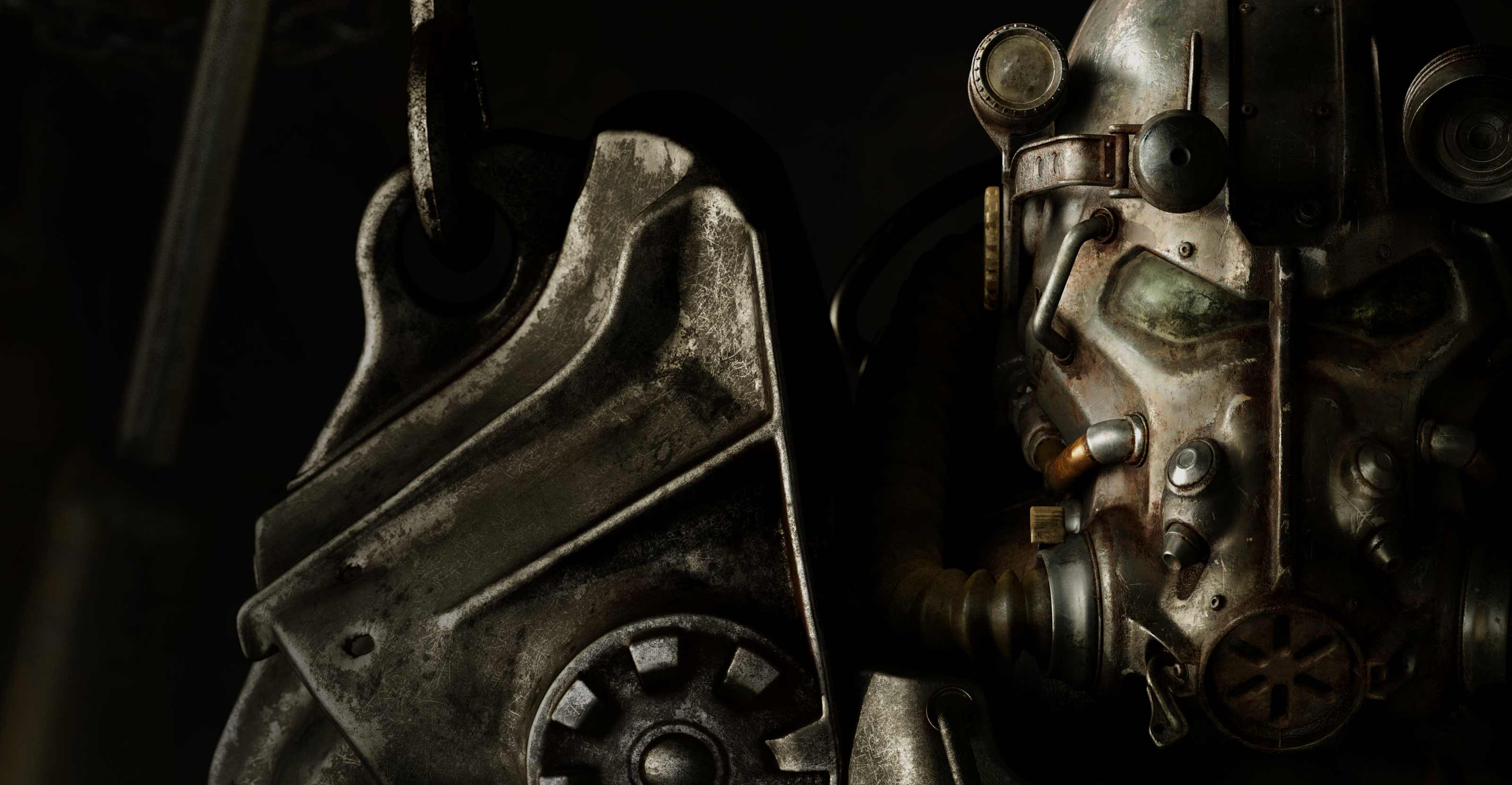 Power Armor Fallout casco metallico, 3200x1662 2K+, Desktop