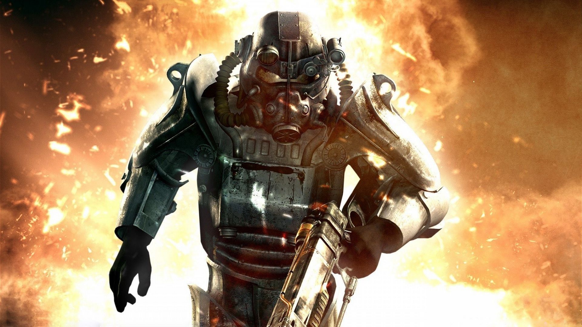 Power Armor Fallout esplosione, 1920x1080 Full HD 1080p, PC Desktop