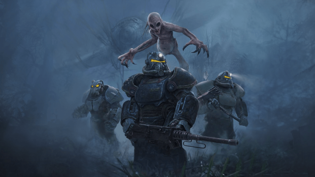 Power Armor contro Wendigo, Fallout 76, 1280x720 HD, Desktop
