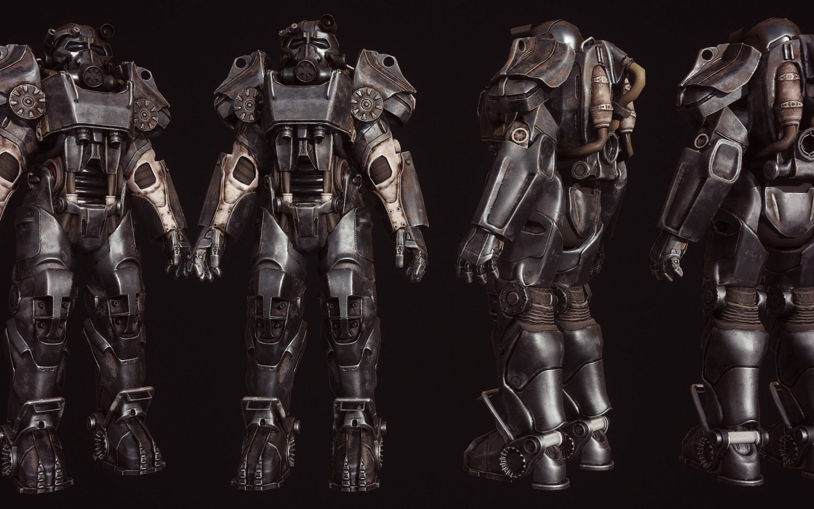 Power Armor Fallout viste multiple, 1680x1050 HD, PC