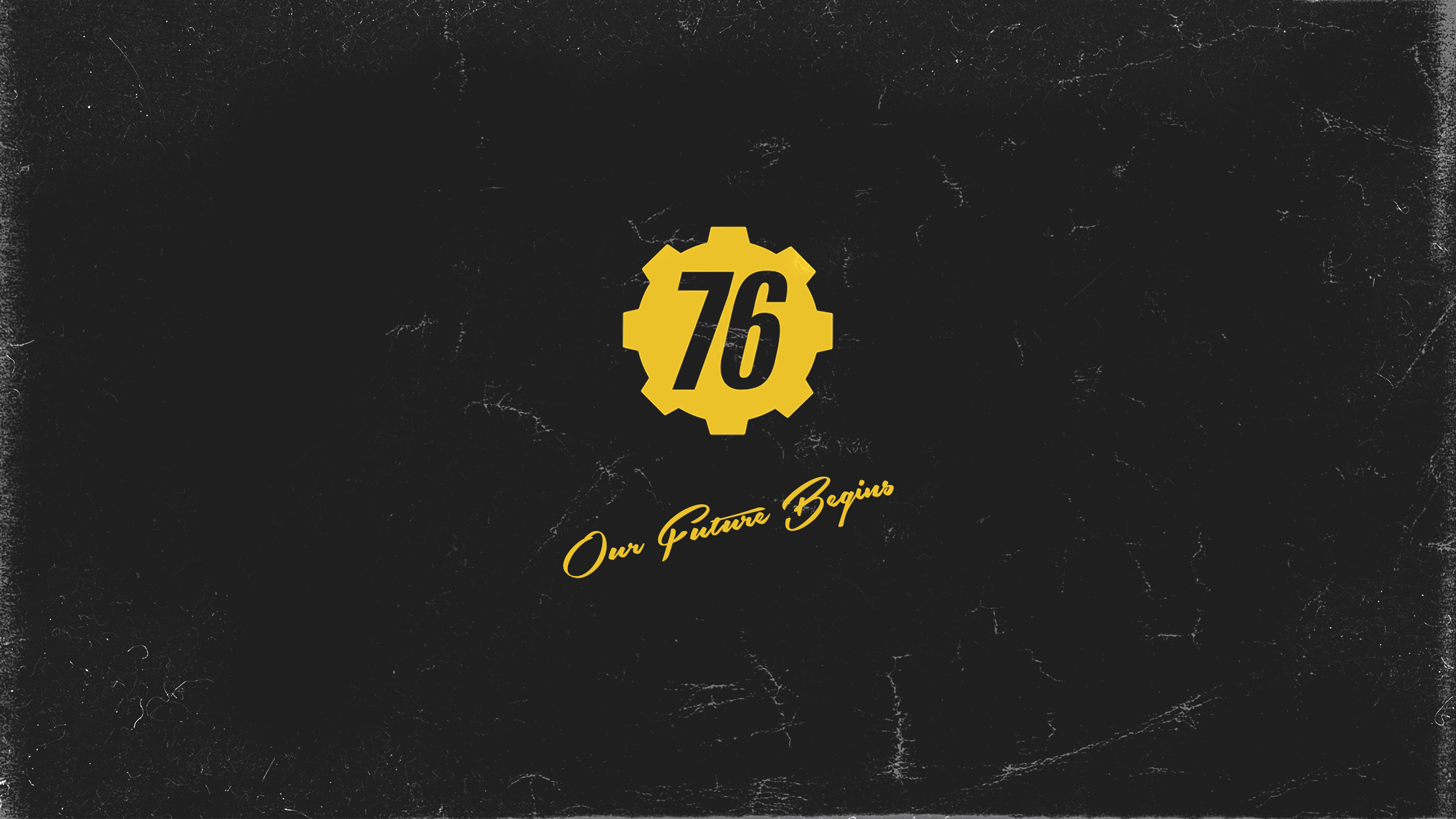 Logo Fallout 76 giallo nero, 3840x2160 Ultra HD, 4K TV
