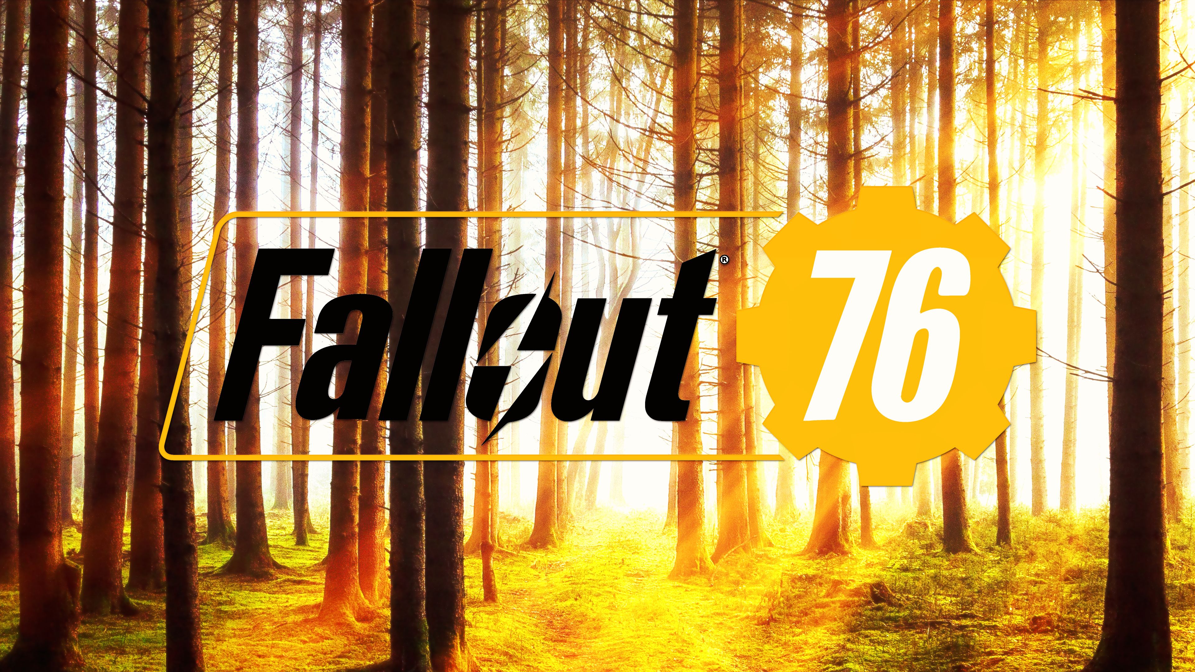 Logo Fallout 76 foresta, 3840x2160 UHD, PC 4K