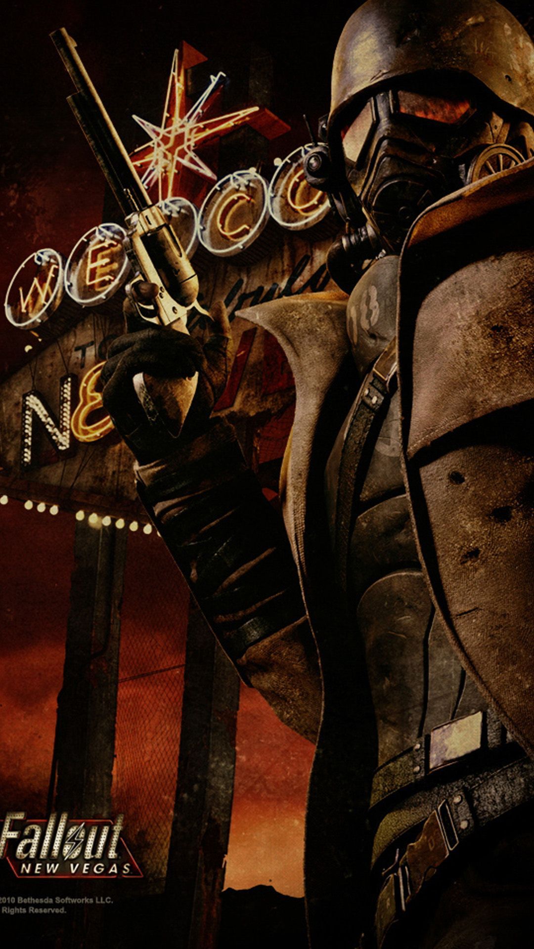 Fallout New Vegas ranger armato, 1080x1920 Full HD Verticale, iPhone