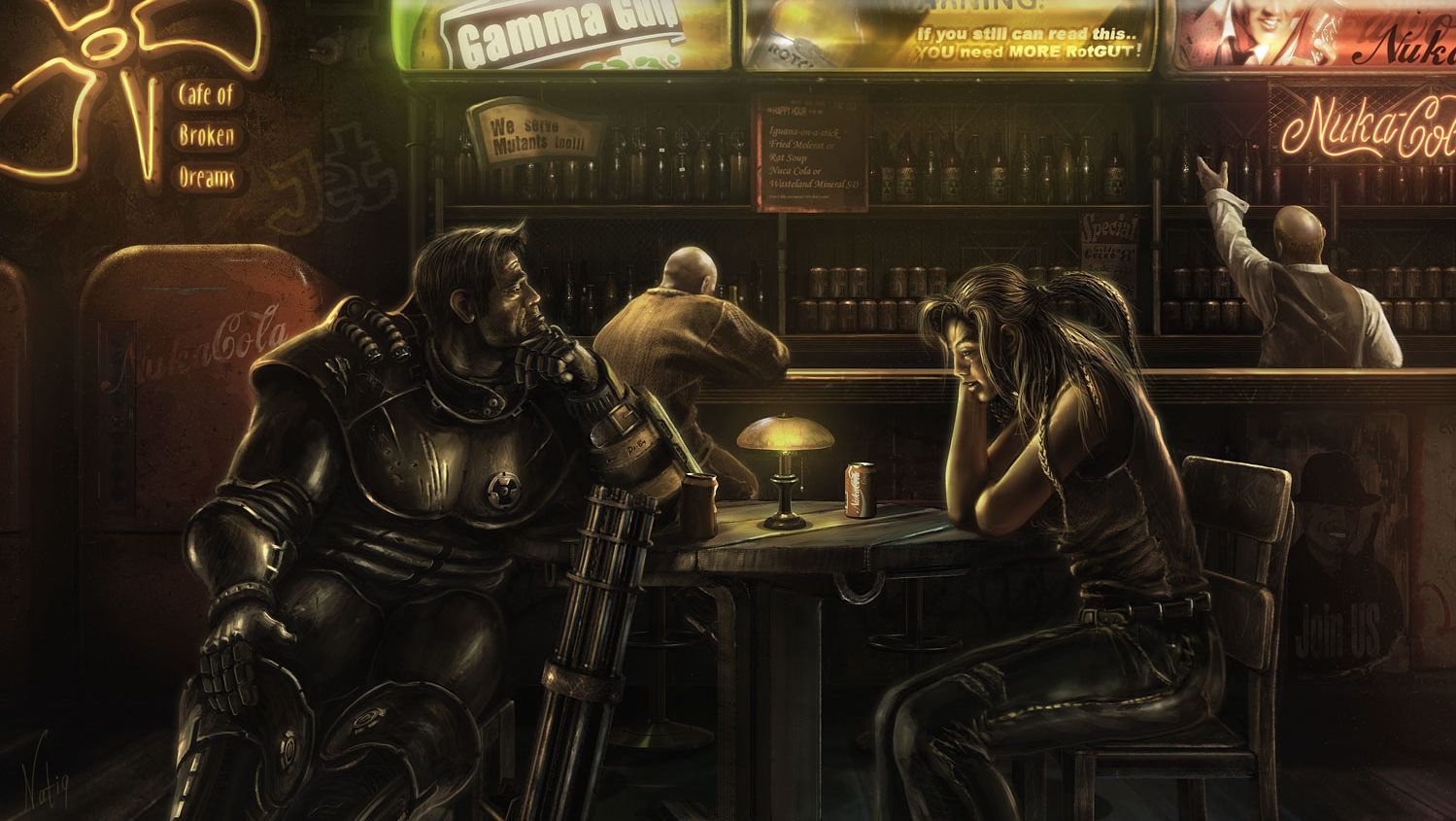 Fallout bar Nuka Cola, 1499x845 HD, PC Desktop