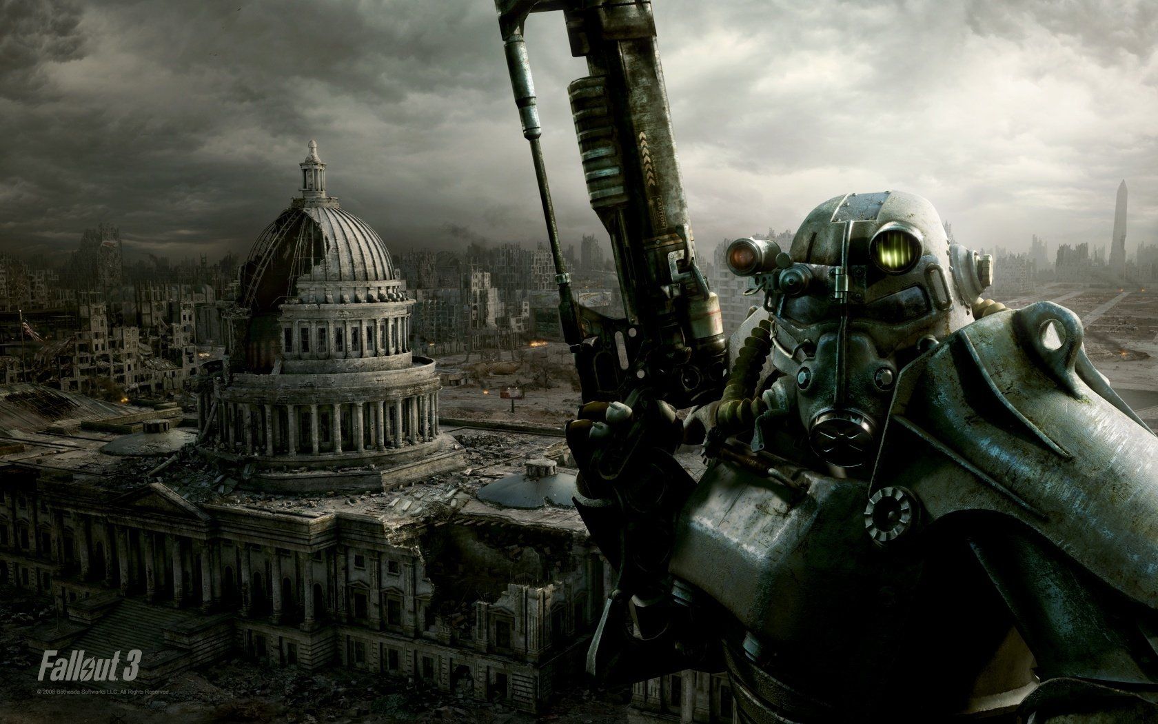 Power armor Fallout 3 Capitol, 1680x1050 HD, Desktop