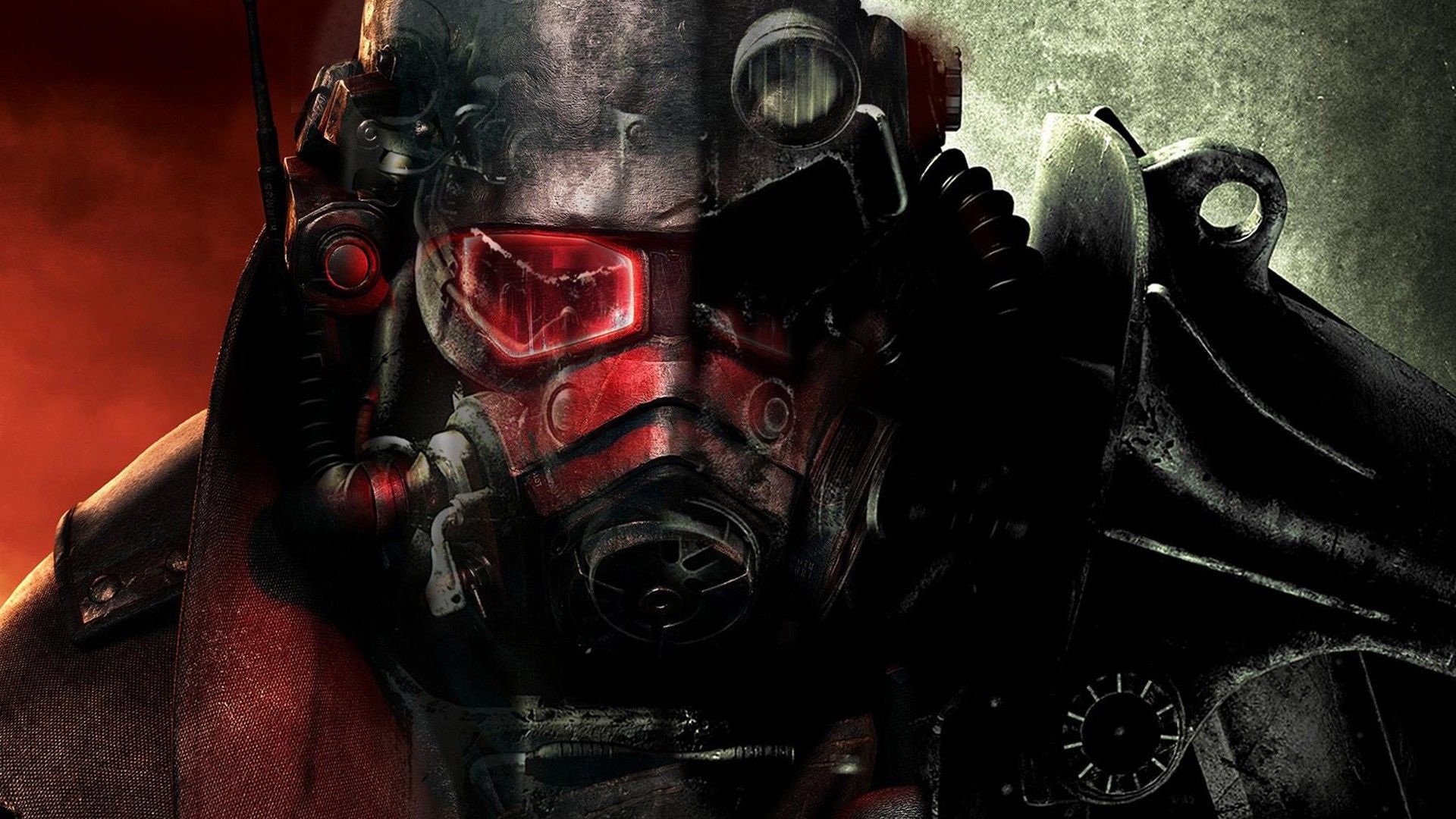 Power armor Fallout casco rosso, 1920x1080 Full HD, Desktop
