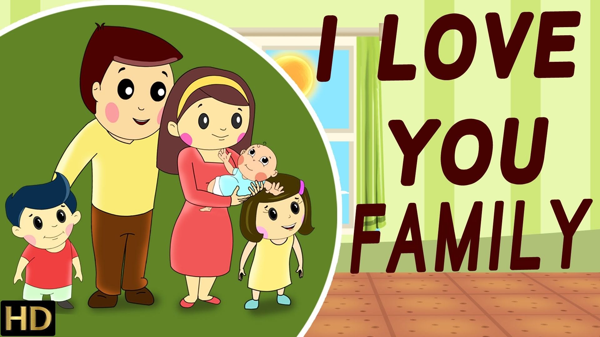 Famiglia cartone animata felice, 1920x1080 Full HD 1080p, Desktop