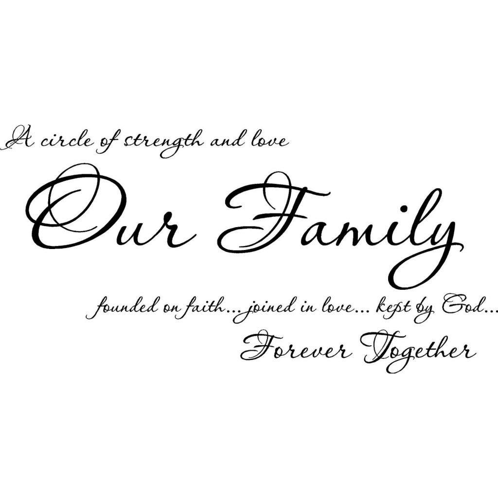 Scritta Our Family bianco nero, 1024x1024 HD, PC Desktop