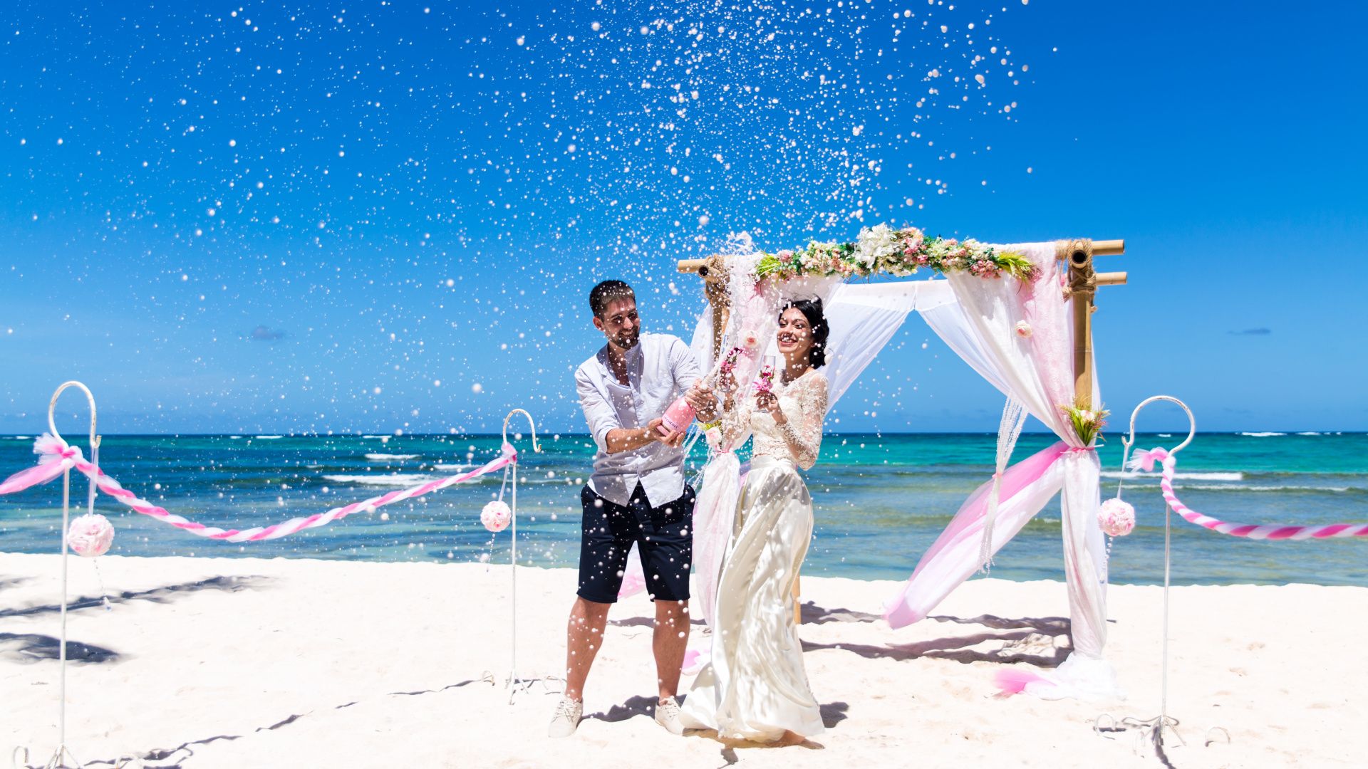 Matrimonio in spiaggia caraibica, 1920x1080 1080p, PC