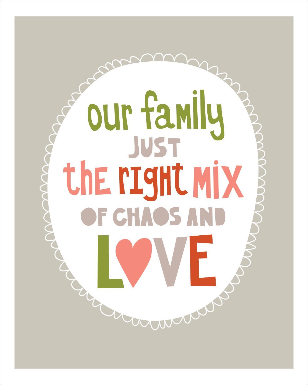 Citazione famiglia caos e amore, 1200x1500 Verticale, Mobile