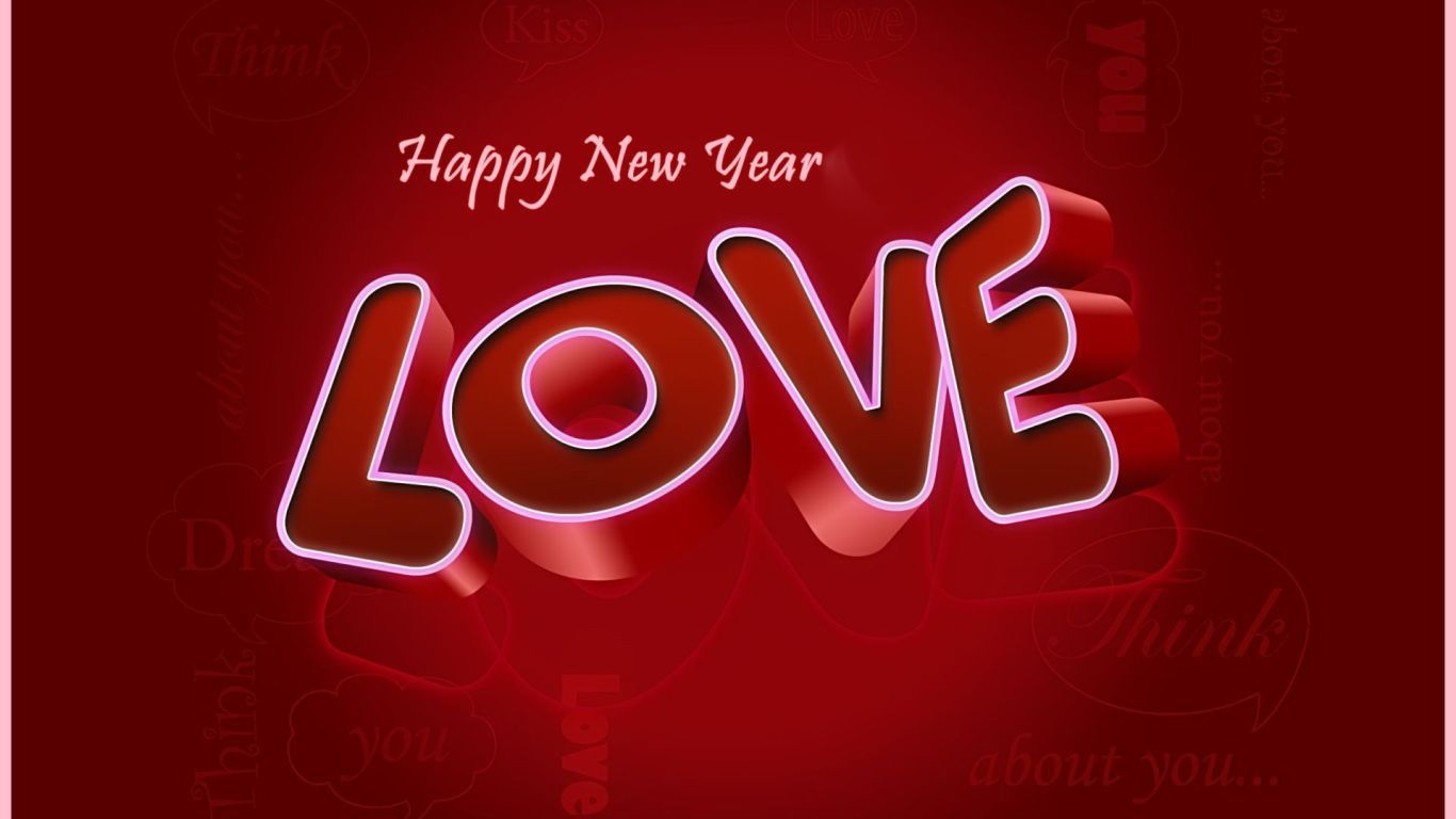 Scritta LOVE neon rossa, 1366x768 HD, PC Desktop