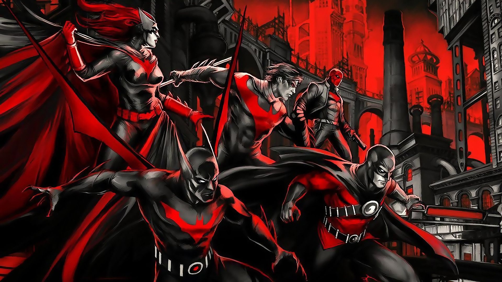 Batman e Bat-Family supereroi, DC Comics, 1280x2120 Verticale, iPhone Plus