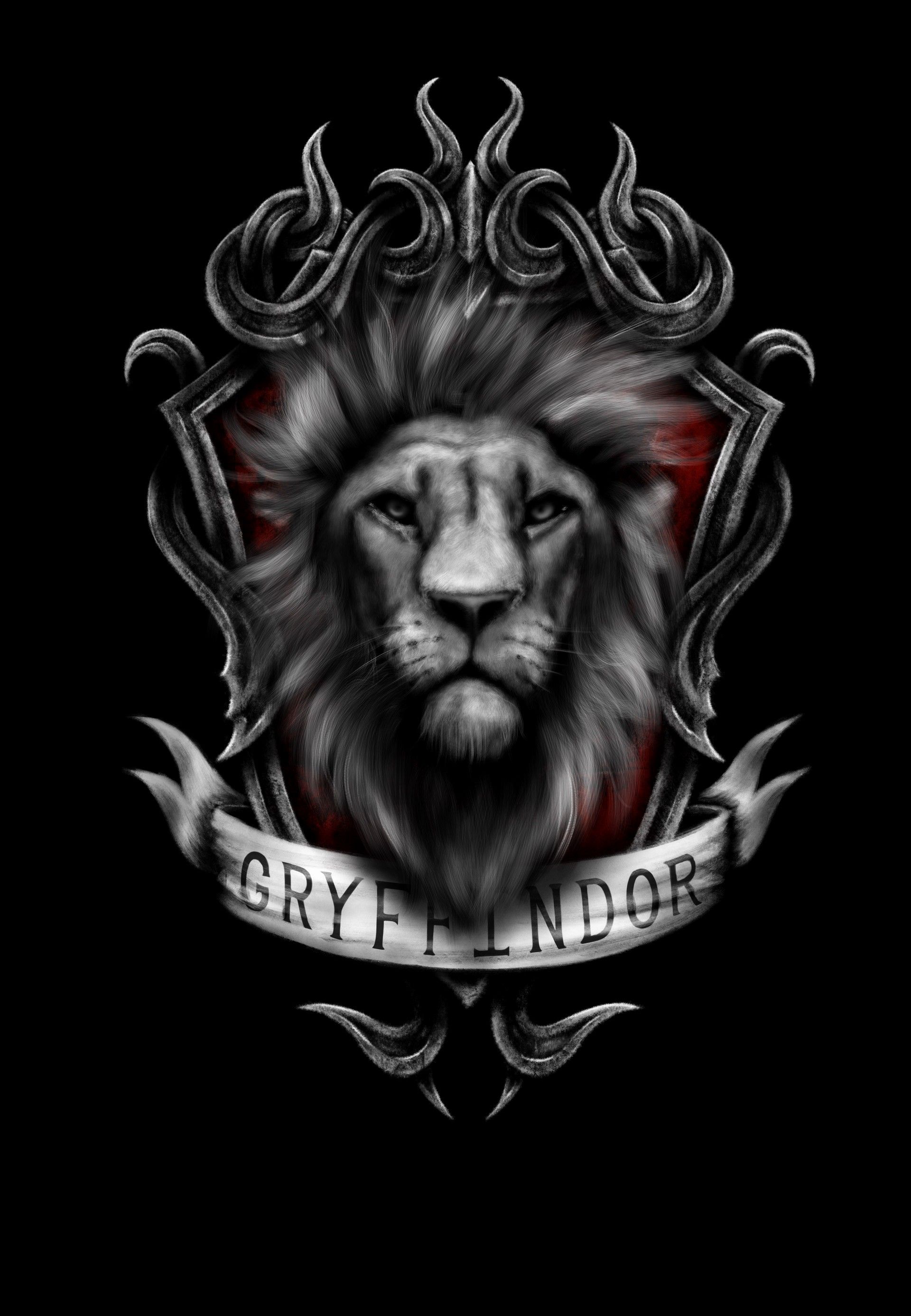 Stemma Grifondoro leone Harry Potter, Hogwarts, 1920x2773 Verticale, Mobile
