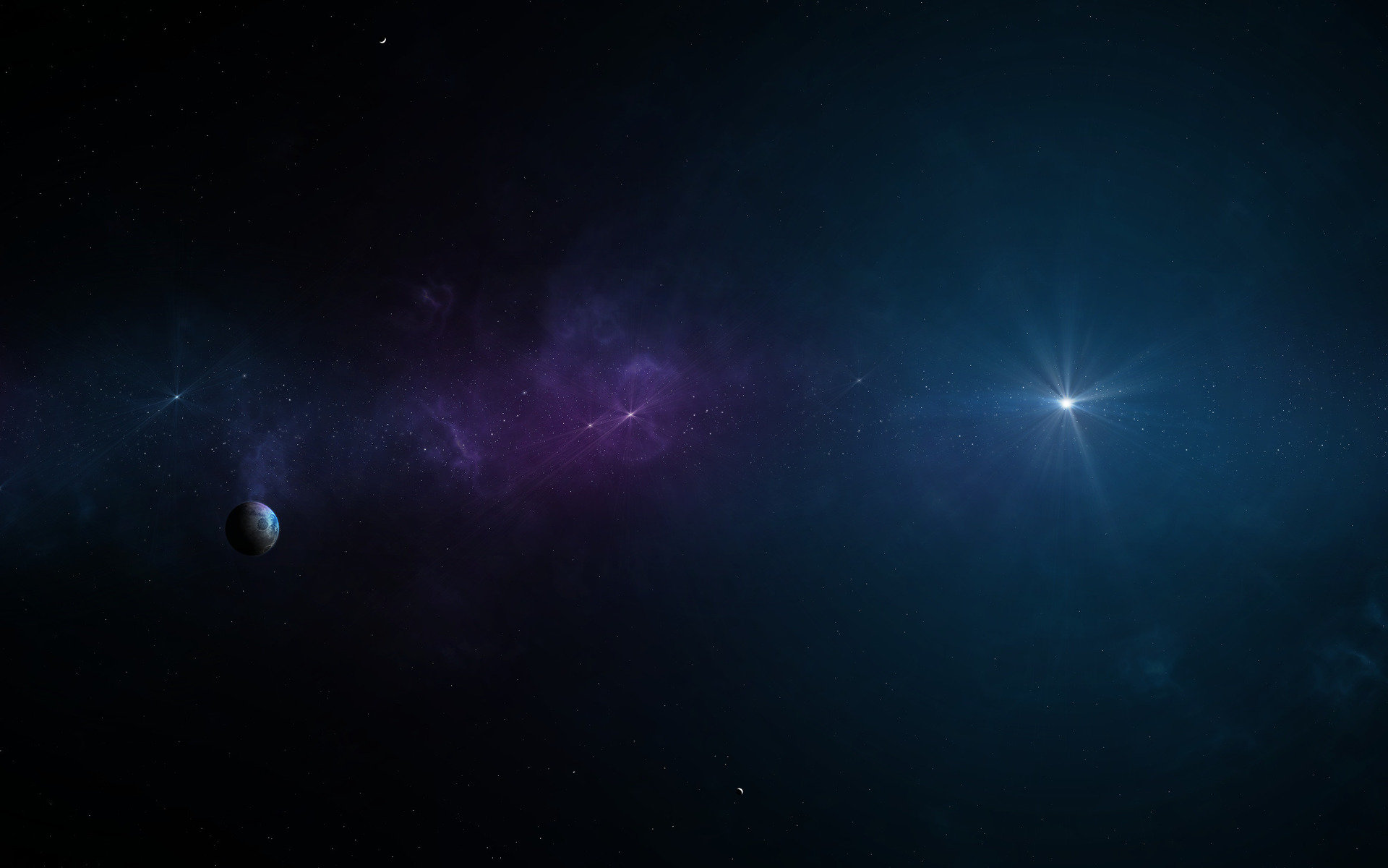 Pianeta e stella nello spazio, 1920x1200 Full HD+ WUXGA, PC Desktop