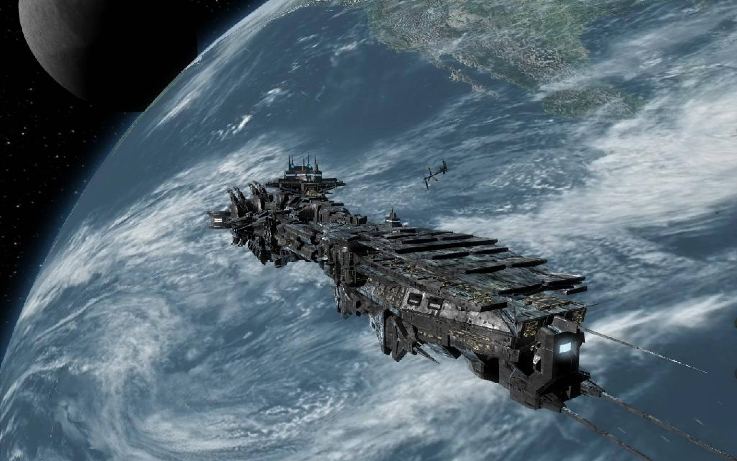 Astronave sopra la Terra, 2560x1600 2K, Desktop