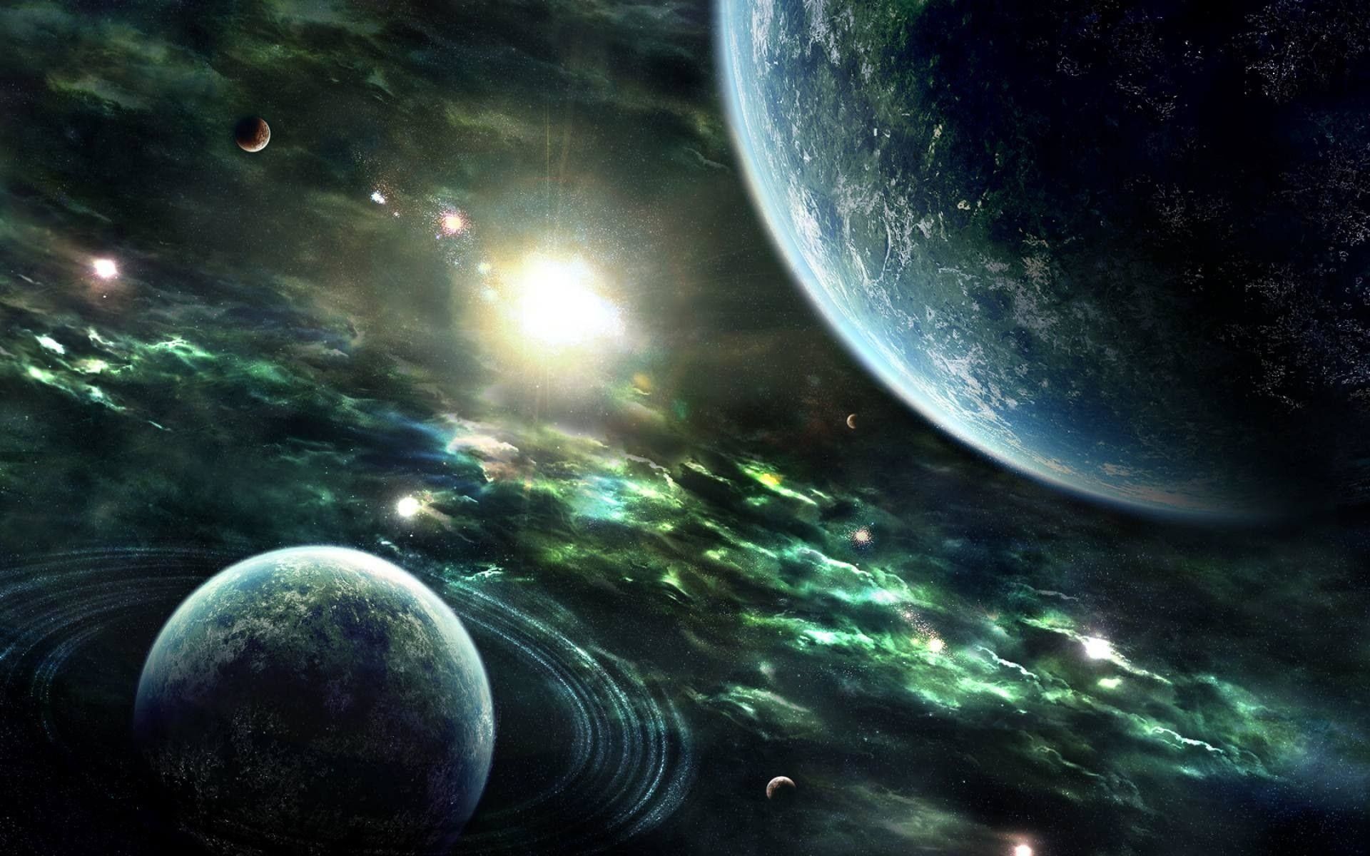 Pianeti e nebulosa spaziale, 1920x1200 Full HD+ WUXGA, Desktop