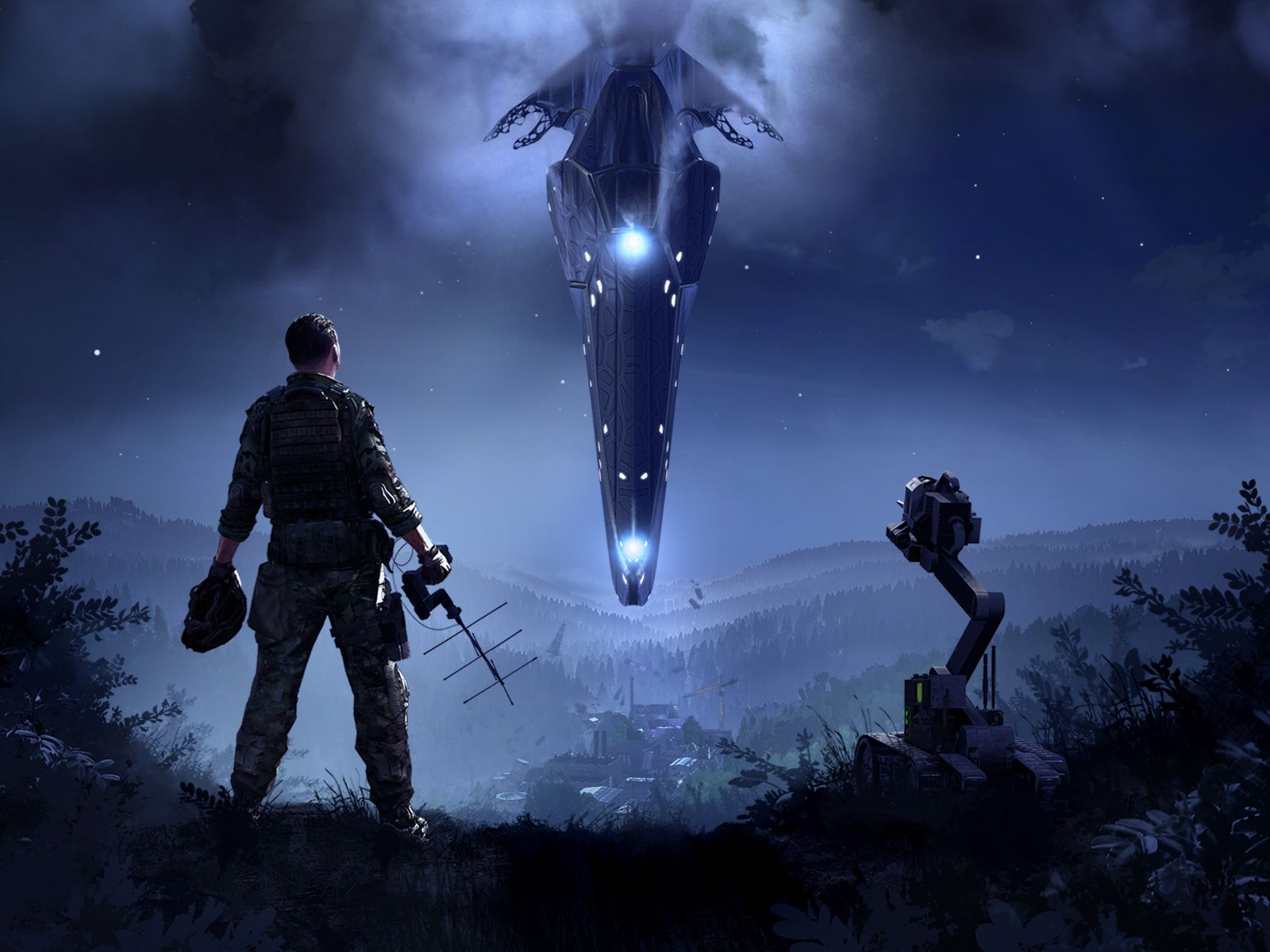 Arma 3 astronave notturna, 1600x1200 HD Ready, PC