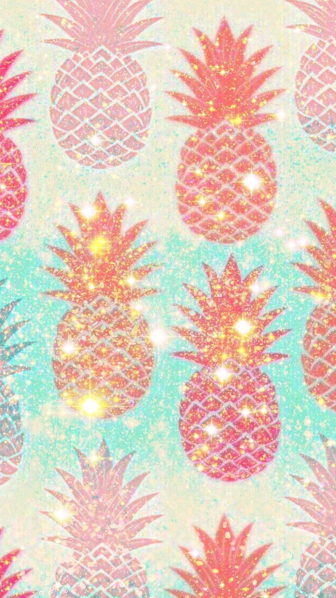 Ananas glitterati rosa corallo, 675x1200 Full HD Verticale, Google Pixel