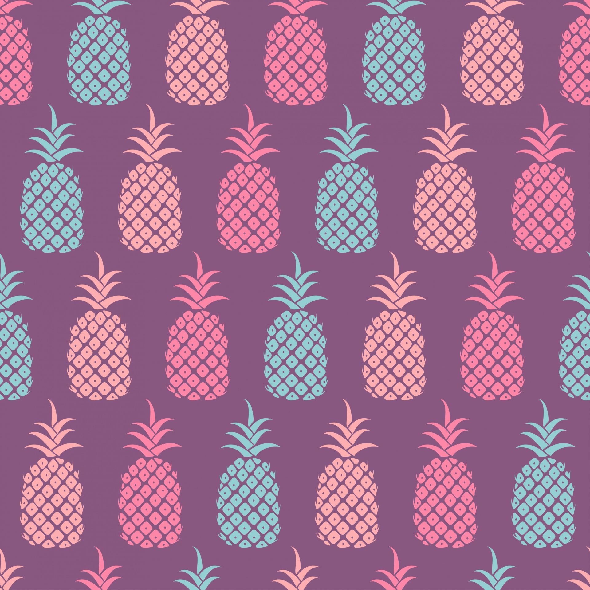 Ananas rosa e azzurri pattern, 1920x1920 WUXGA, Desktop