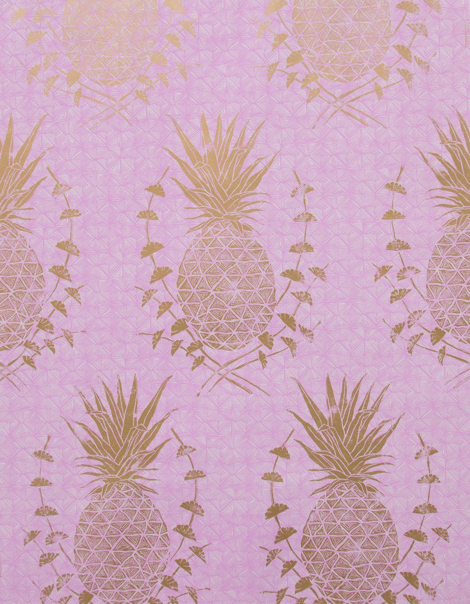 Ananas rosa carta da parati bagno, 750x1123 Verticale, Telefono