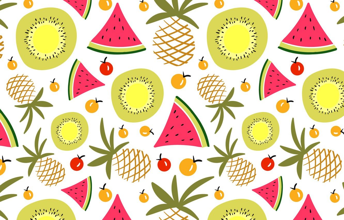 Pattern frutta estiva colorata, 1332x850 720p, PC