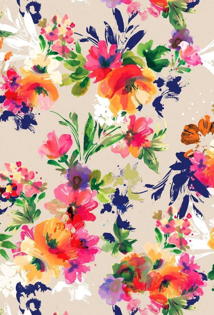 Pattern floreale acquerello colorato, 736x1085 Verticale, iPhone Air