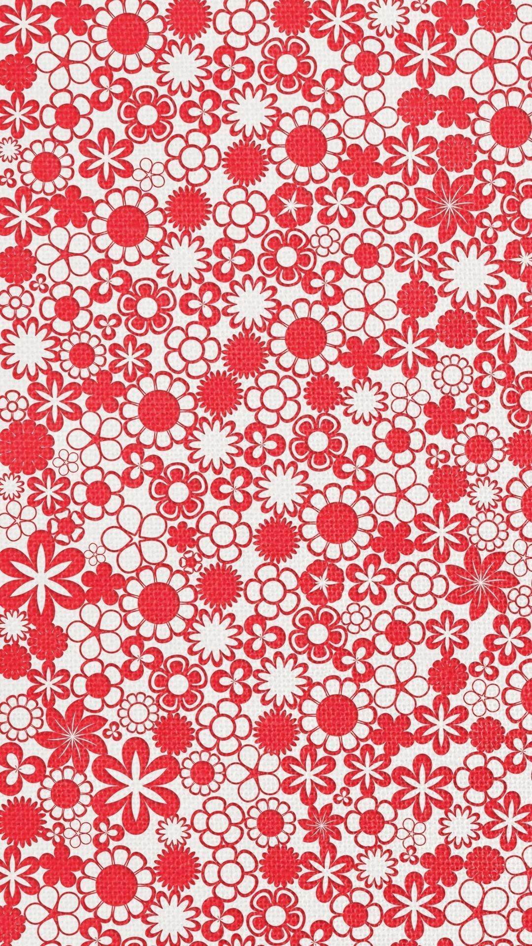 Fiori rossi e bianchi pattern, 1080x1920 Full HD Verticale, iPhone Pro Max