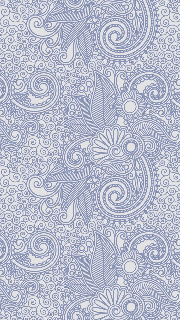 Motivo floreale paisley blu, 750x1334 Full HD Verticale, iPhone