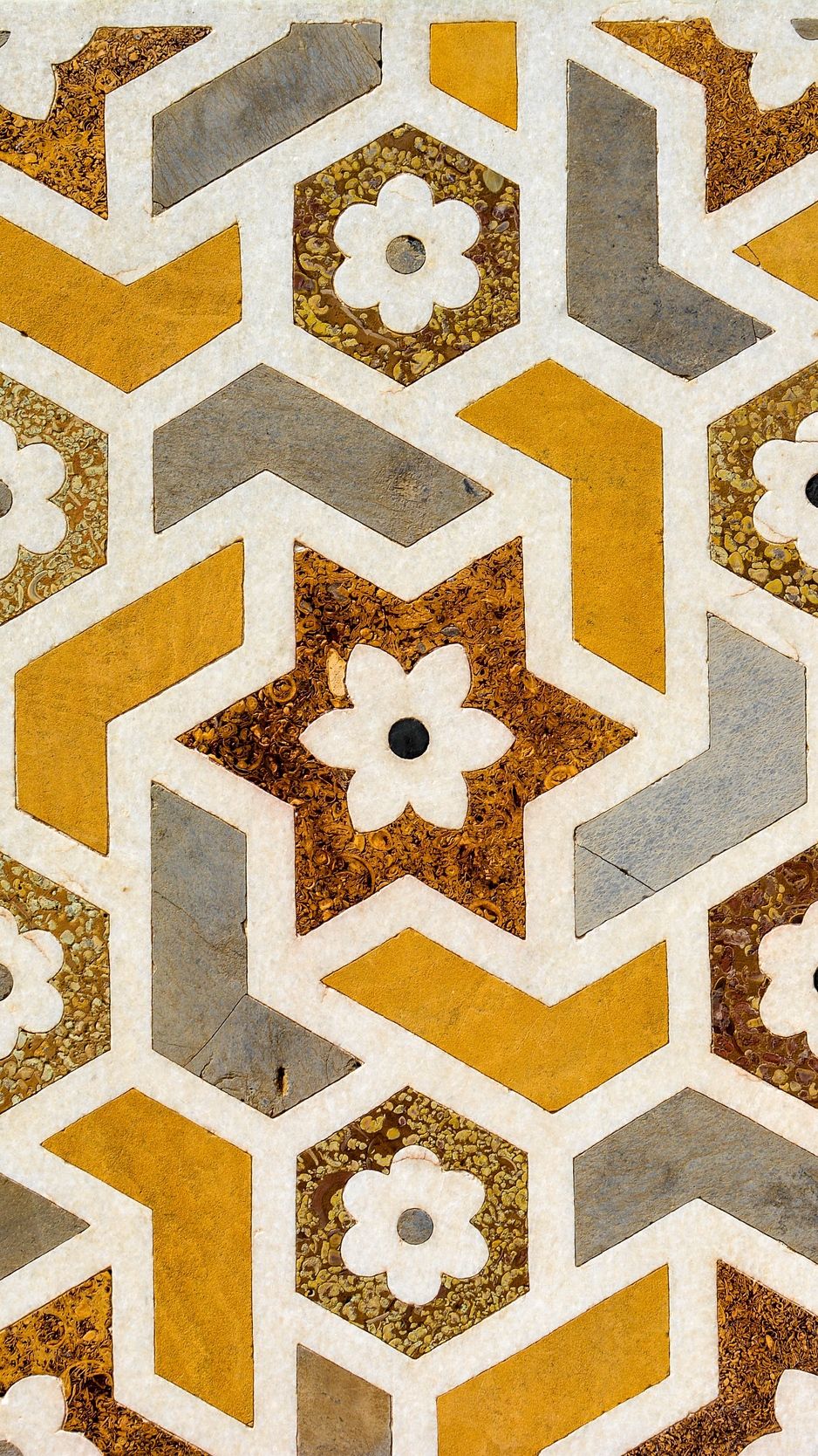 Motivo geometrico floreale mosaico, 938x1668 Verticale, iPhone Pro