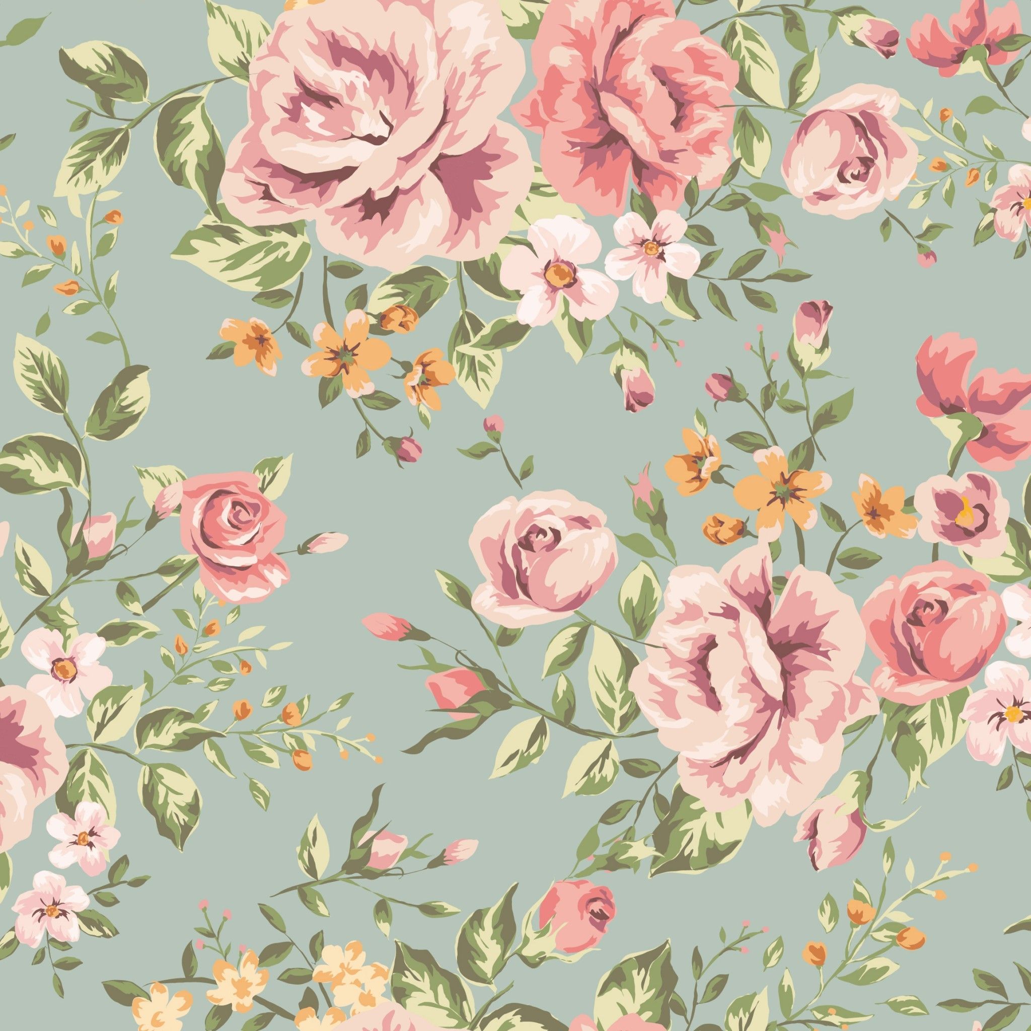 Rose rosa fantasia floreale vintage, 2048x2048 alta risoluzione, Desktop
