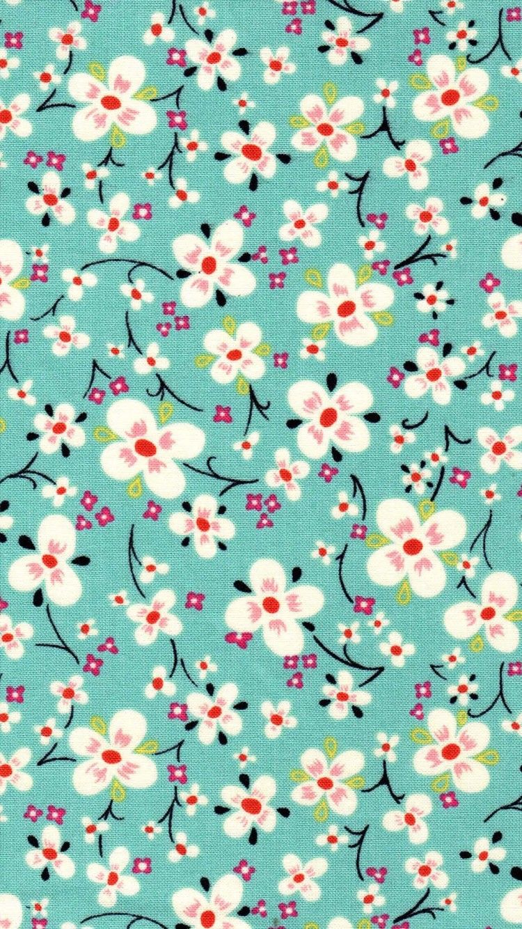 Fiori bianchi su sfondo turchese, 750x1334 Full HD Verticale, iPhone Plus