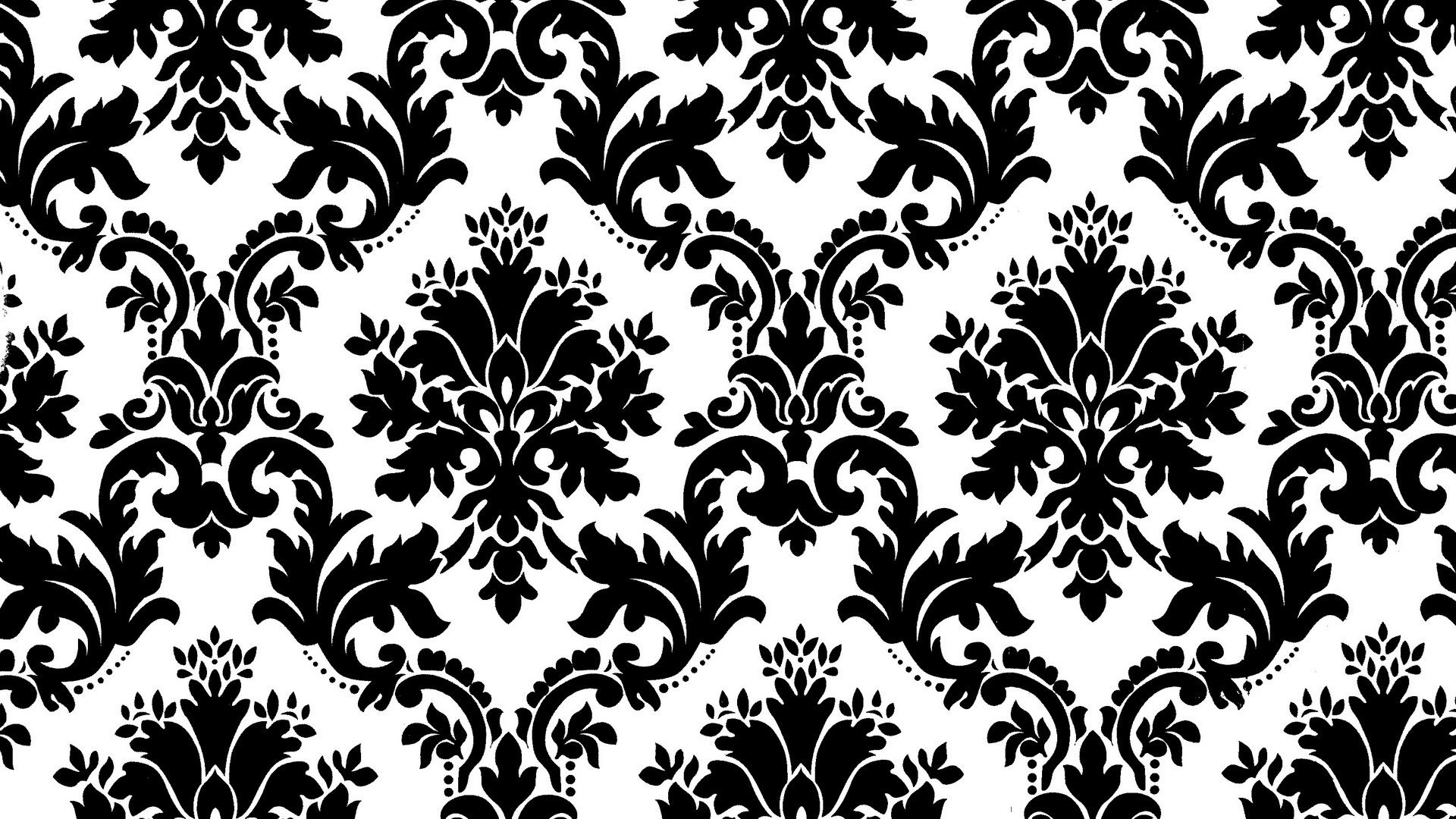 Pattern damasco bianco e nero, 1920x1080 Full HD, Desktop