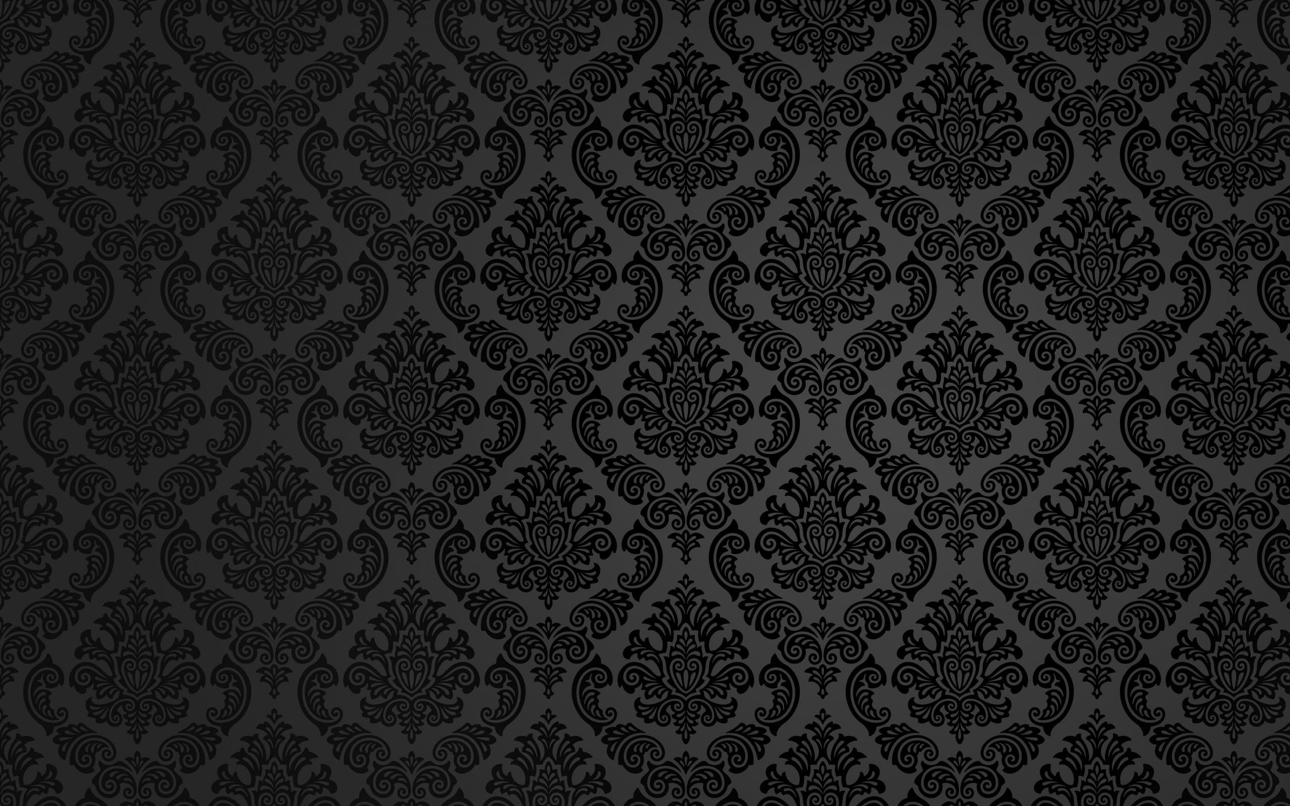 Motivo damascato nero, 2560x1600 2K, Desktop