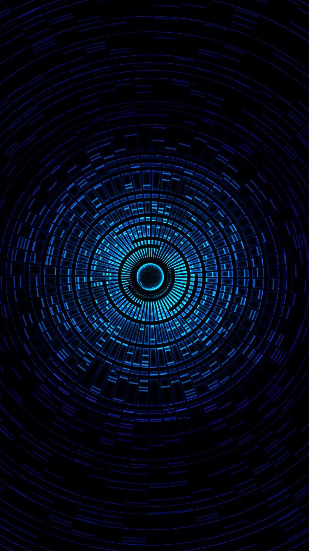 Cerchio digitale astratto blu, sfondi per Telefono, 1080x1920 Verticale, Samsung Galaxy