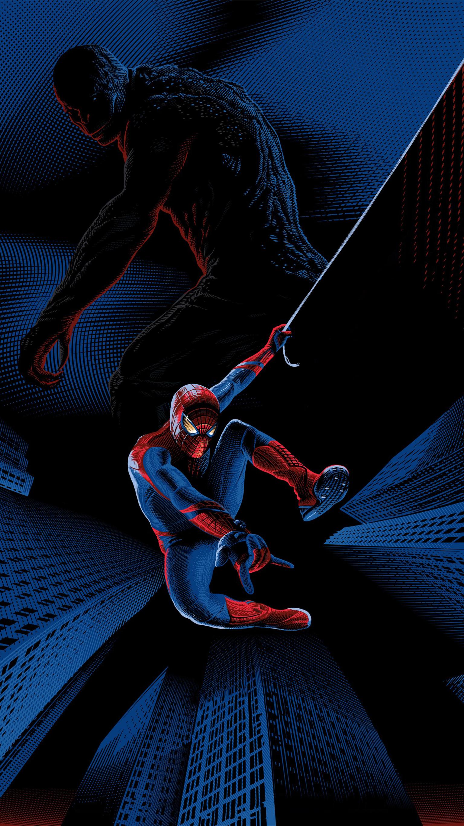 Spider-Man contro Venom notturno, Marvel, sfondi per Telefono, 1536x2732 Verticale, Telefono