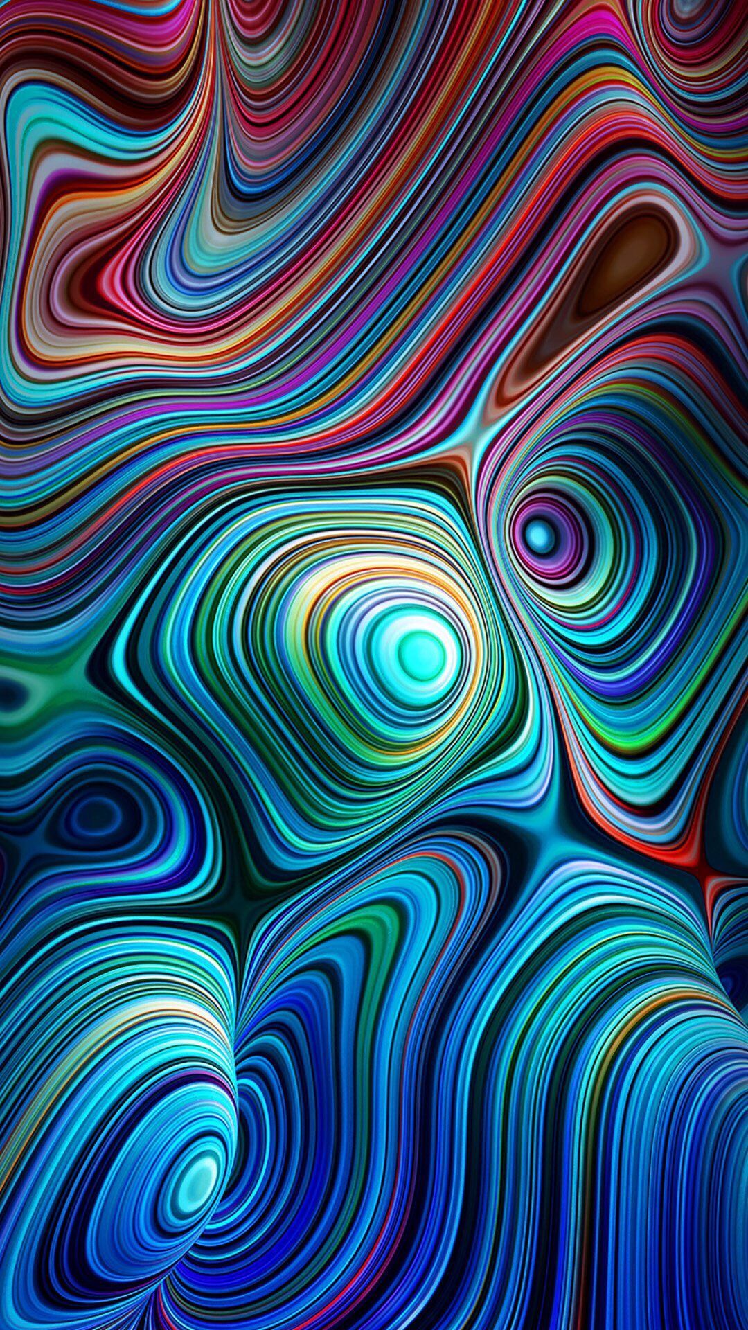 Astratto onde fluide colorate, sfondi per Telefono, 1080x1920 Full HD Verticale, iPhone